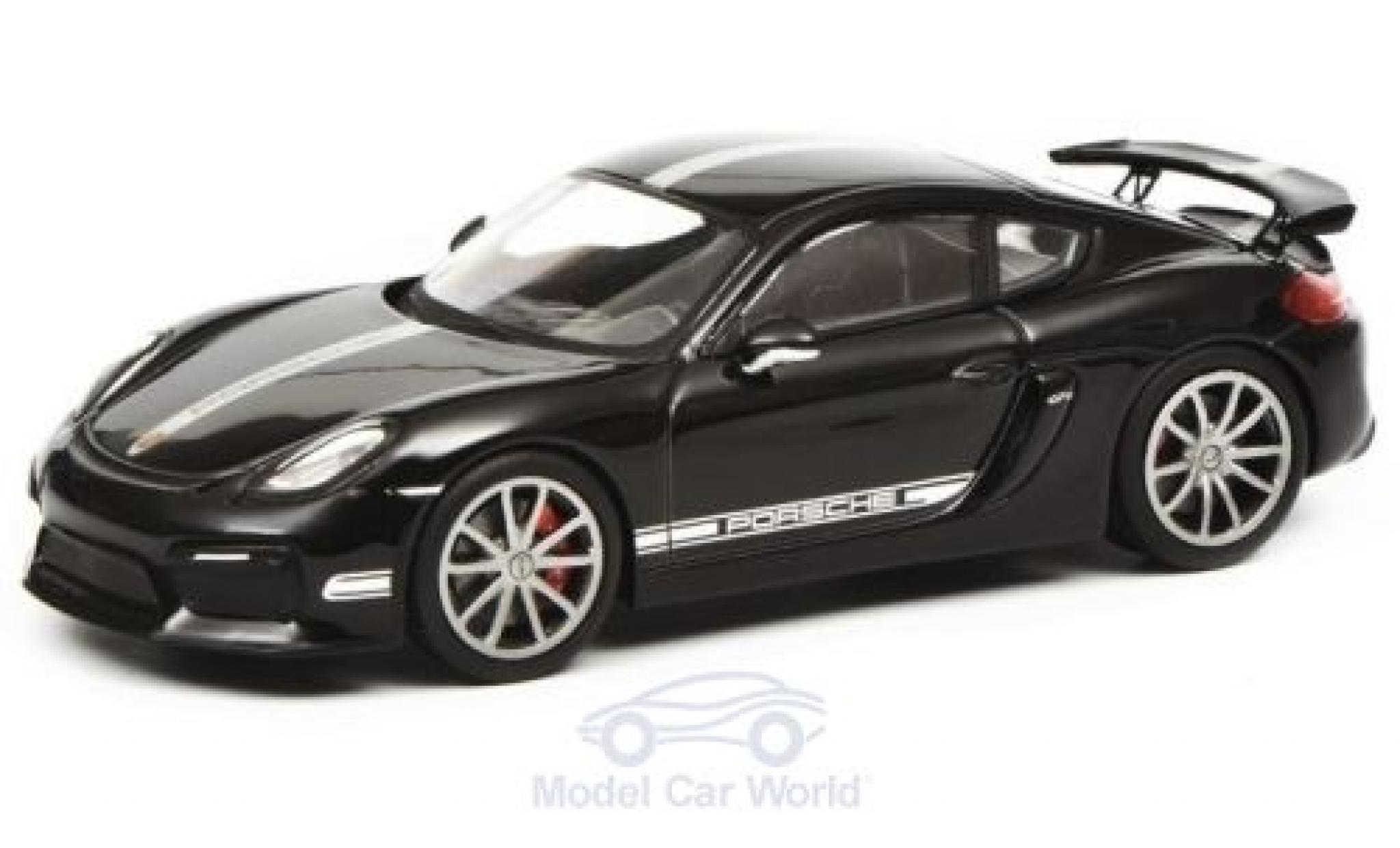 Porsche Cayman GT4 1/43 Schuco GT4 (981c) zwart/grijs 2015 modelauto