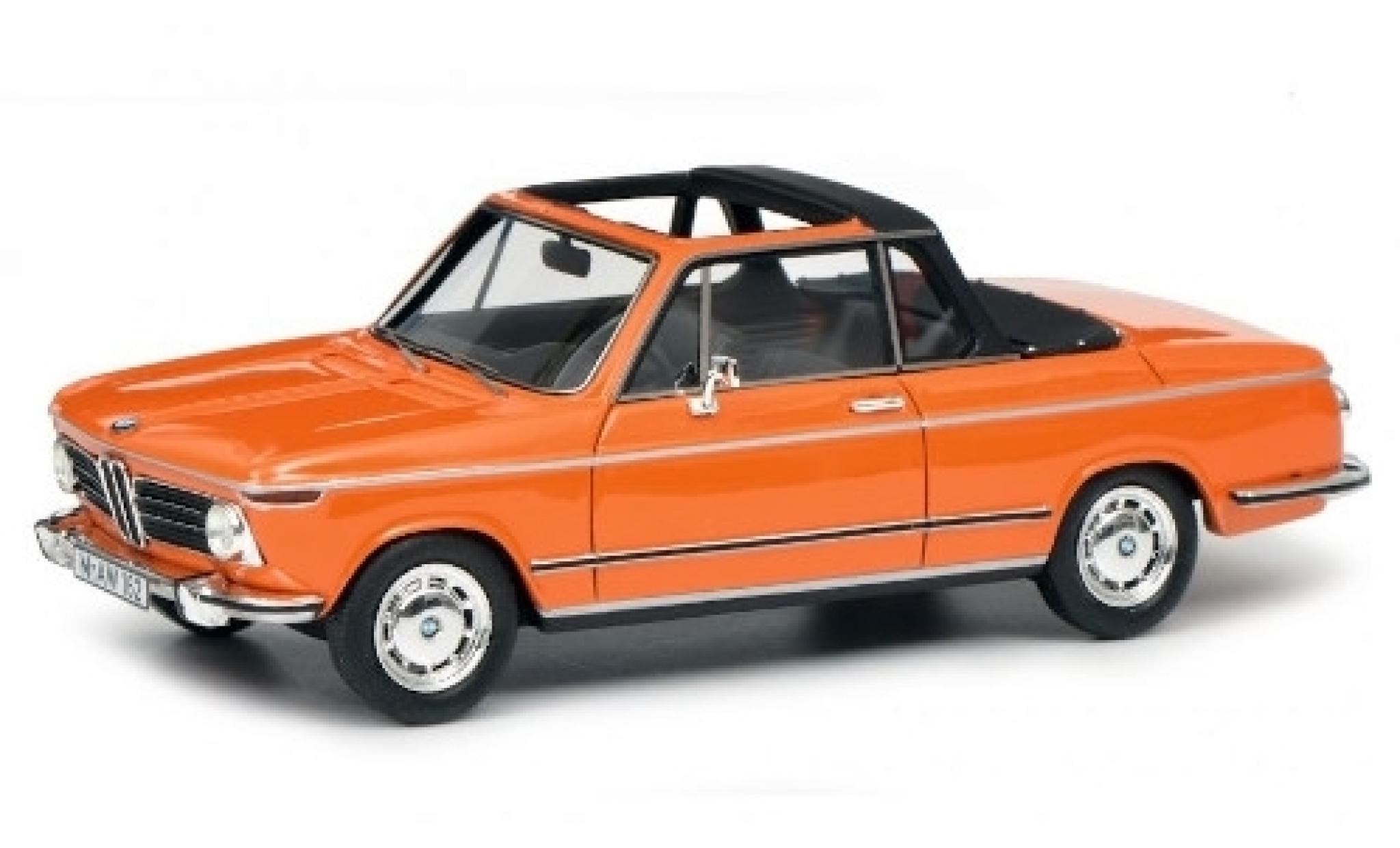 Bmw 2002 1/43 Schuco Cabriolet Baur oranje modelauto