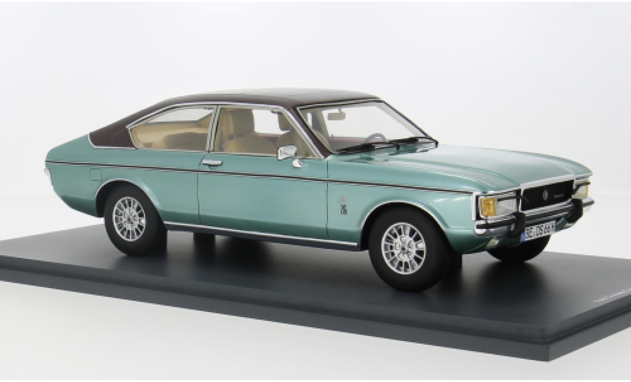 Ford Granada 1/18 Schuco ProR MK I Coupe metallic turquoise/zwart 1972 1:18 modelauto