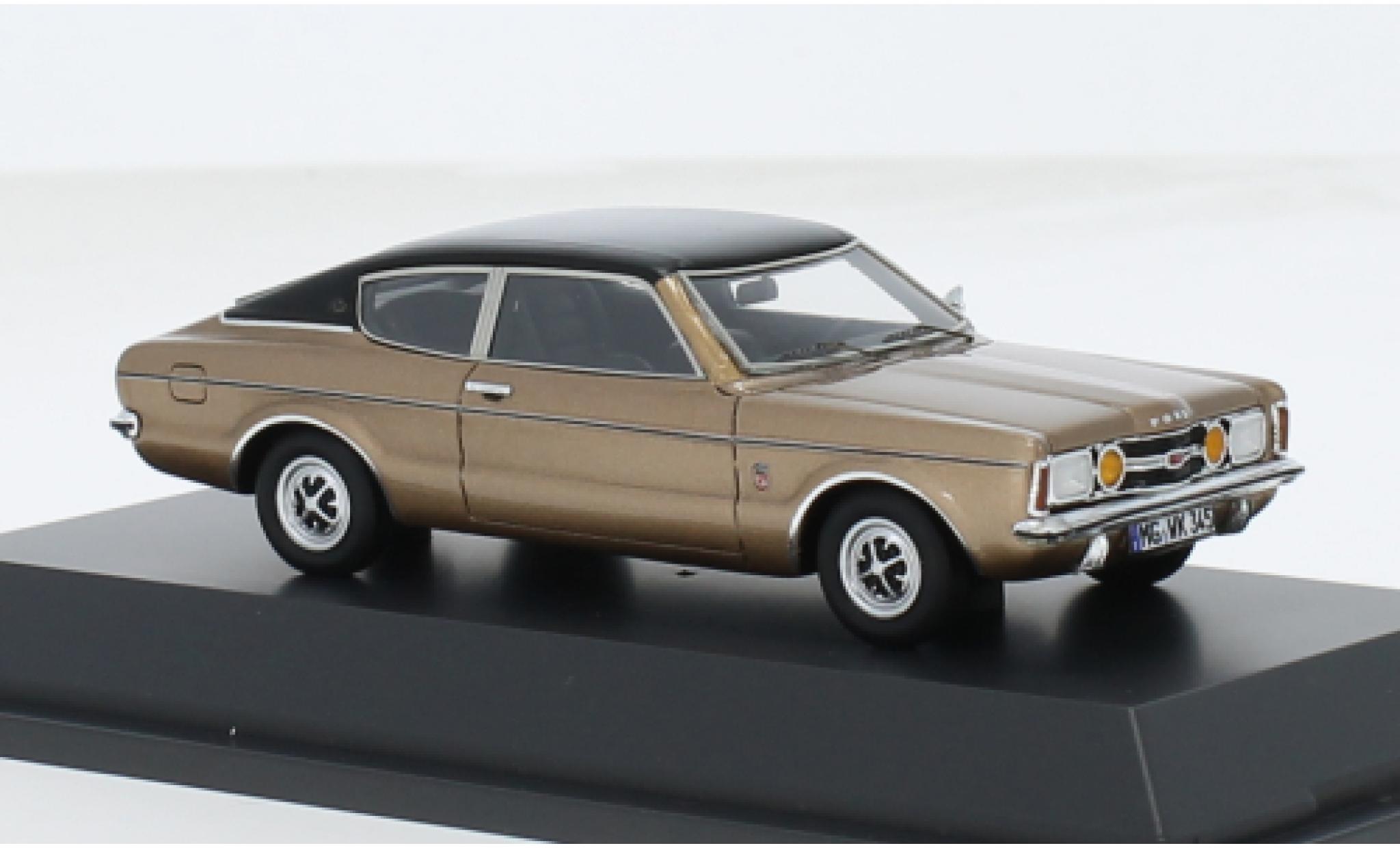 Ford Taunus 1/43 Schuco ProR (TC I) Coupe metallic bruin/zwart 1974 1:43 modelauto