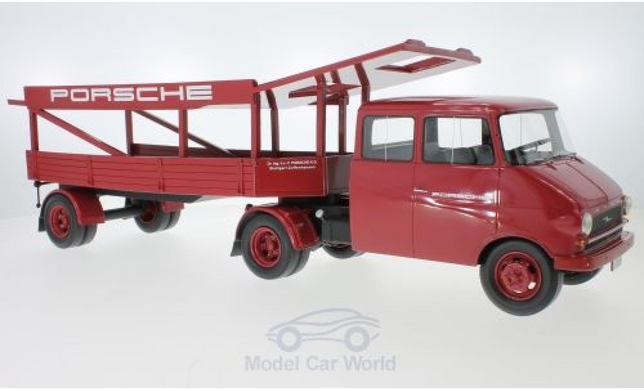 Opel Blitz 1/18 Schuco Renntransporter Porsche modelauto