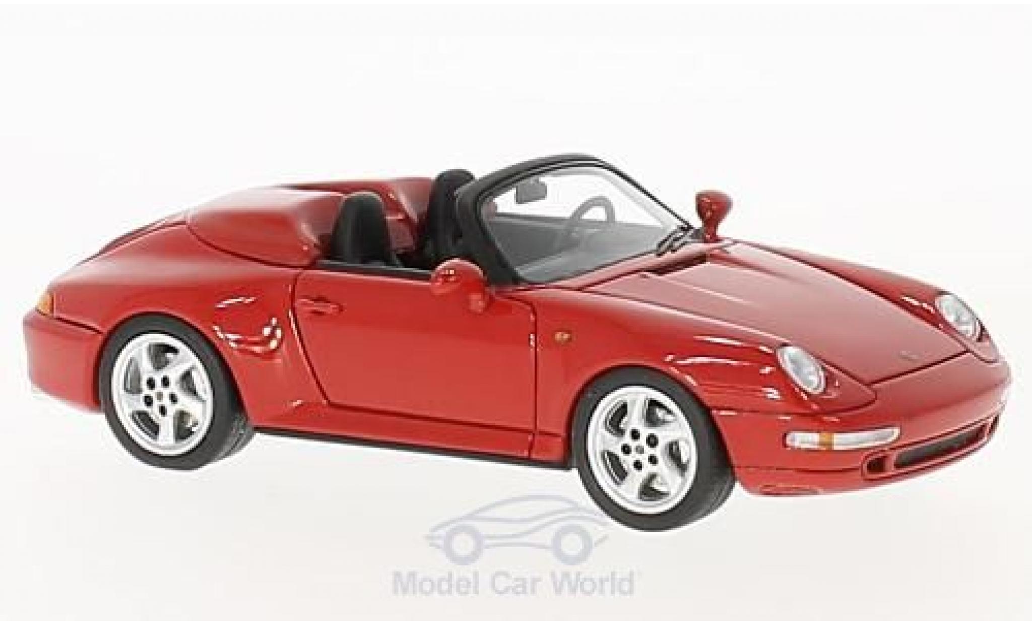 Porsche 993 Speedster 1/43 Schuco 911 () Speedster rood modelauto