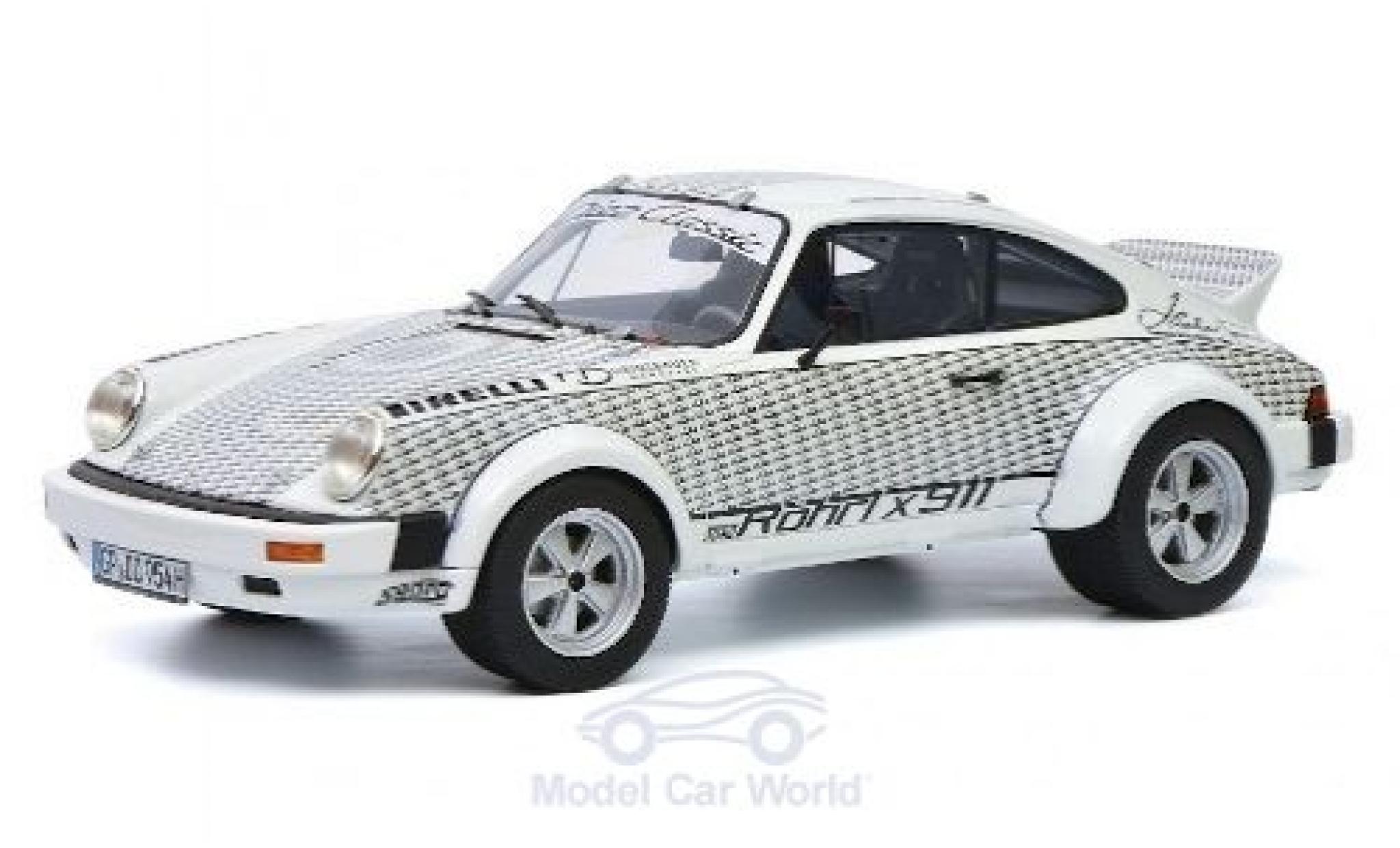 Porsche 911 1/18 Schuco Walter R&ouml;hrl x wit/Dekor Diez Classic modelauto