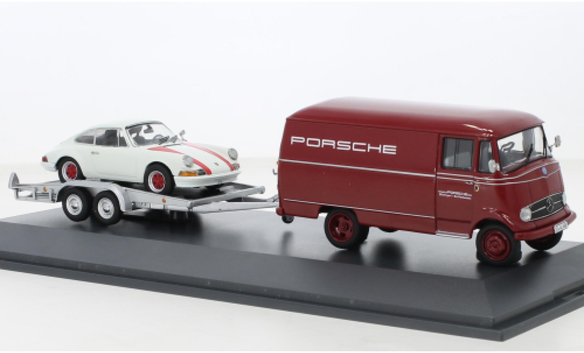 Mercedes L319 1/43 Schuco Kasten Porsche Renndienst 1968 modelauto