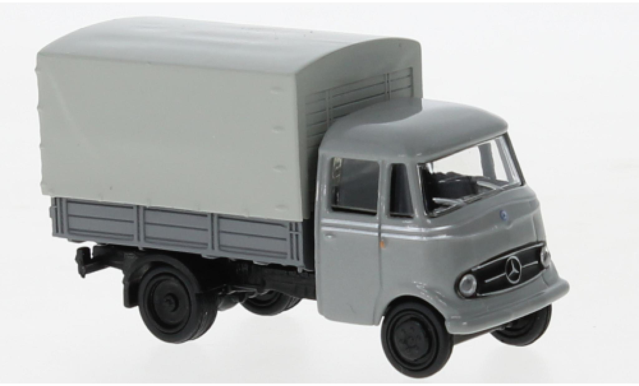 Mercedes L319 1/87 Schuco plateforme grijs modelauto