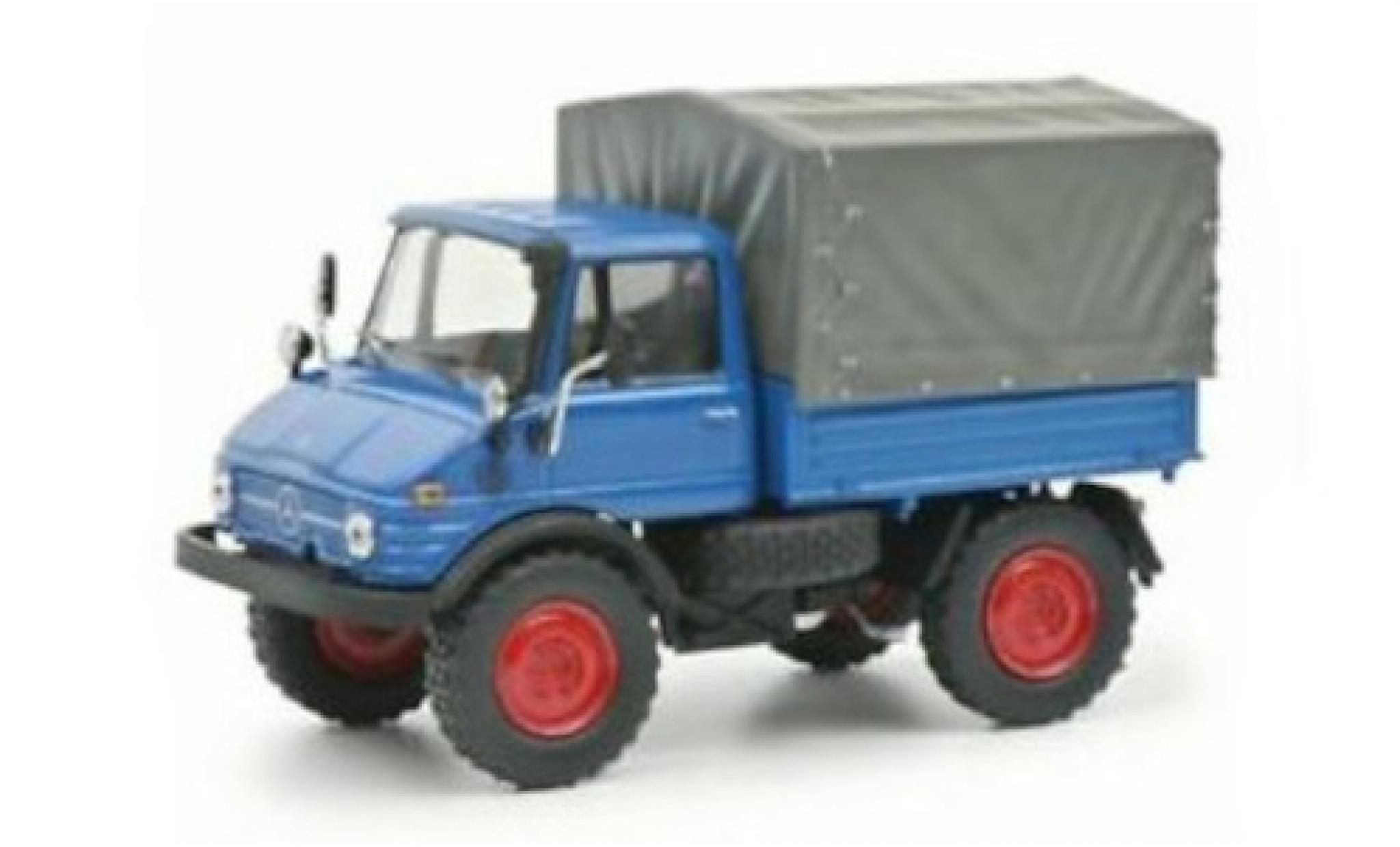 Mercedes Unimog 1/43 Schuco 406 blauw modelauto