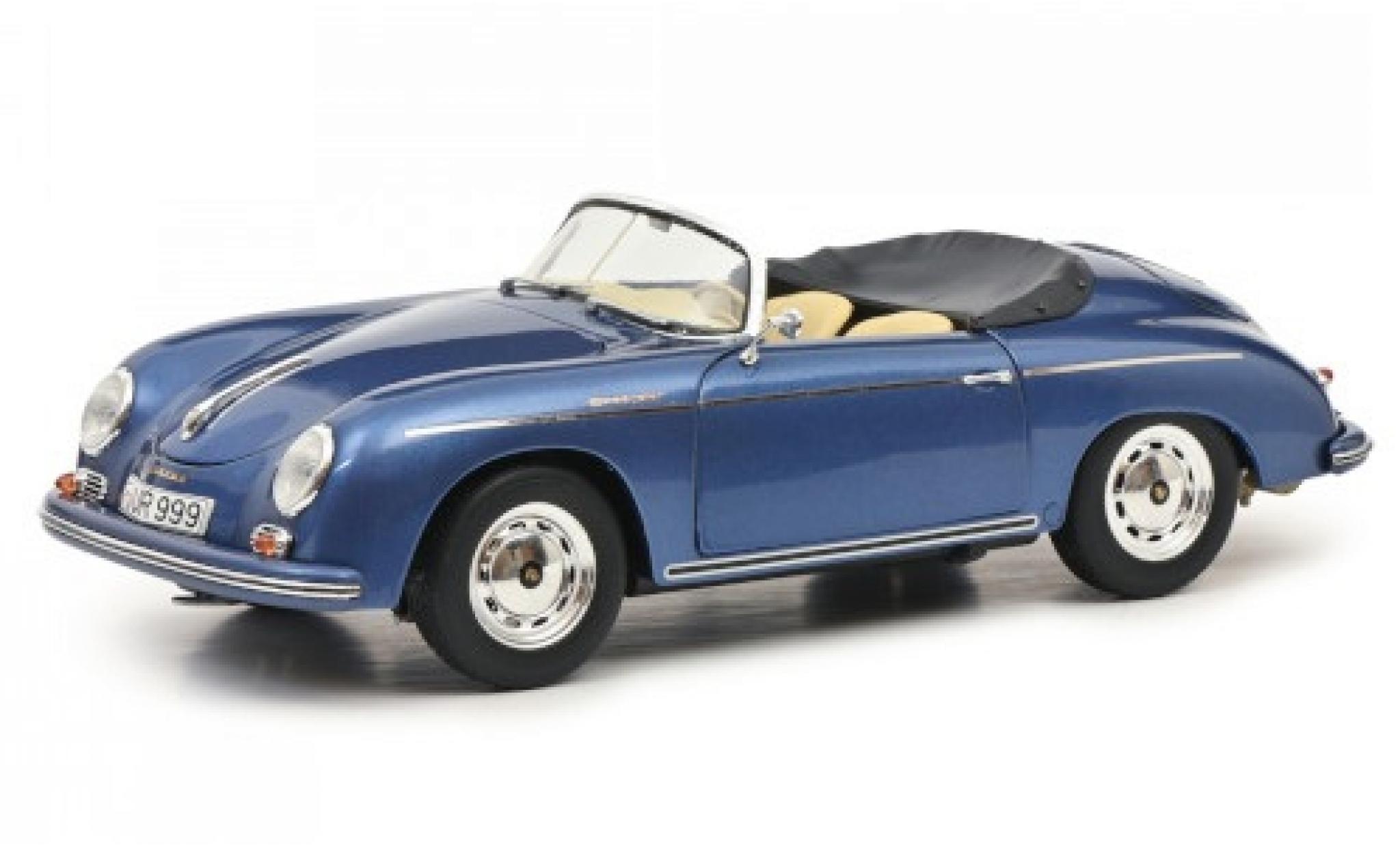 Porsche 356 1/18 Schuco Speedster metallic blauw modelauto