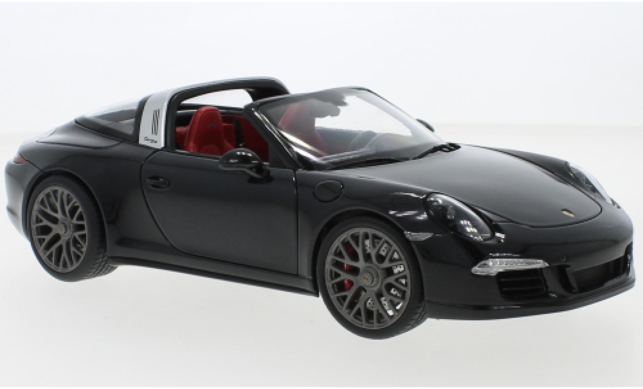 Porsche 991 Targa 1/18 Schuco 911 (.1) Carrera 4 GTS zwart modelauto