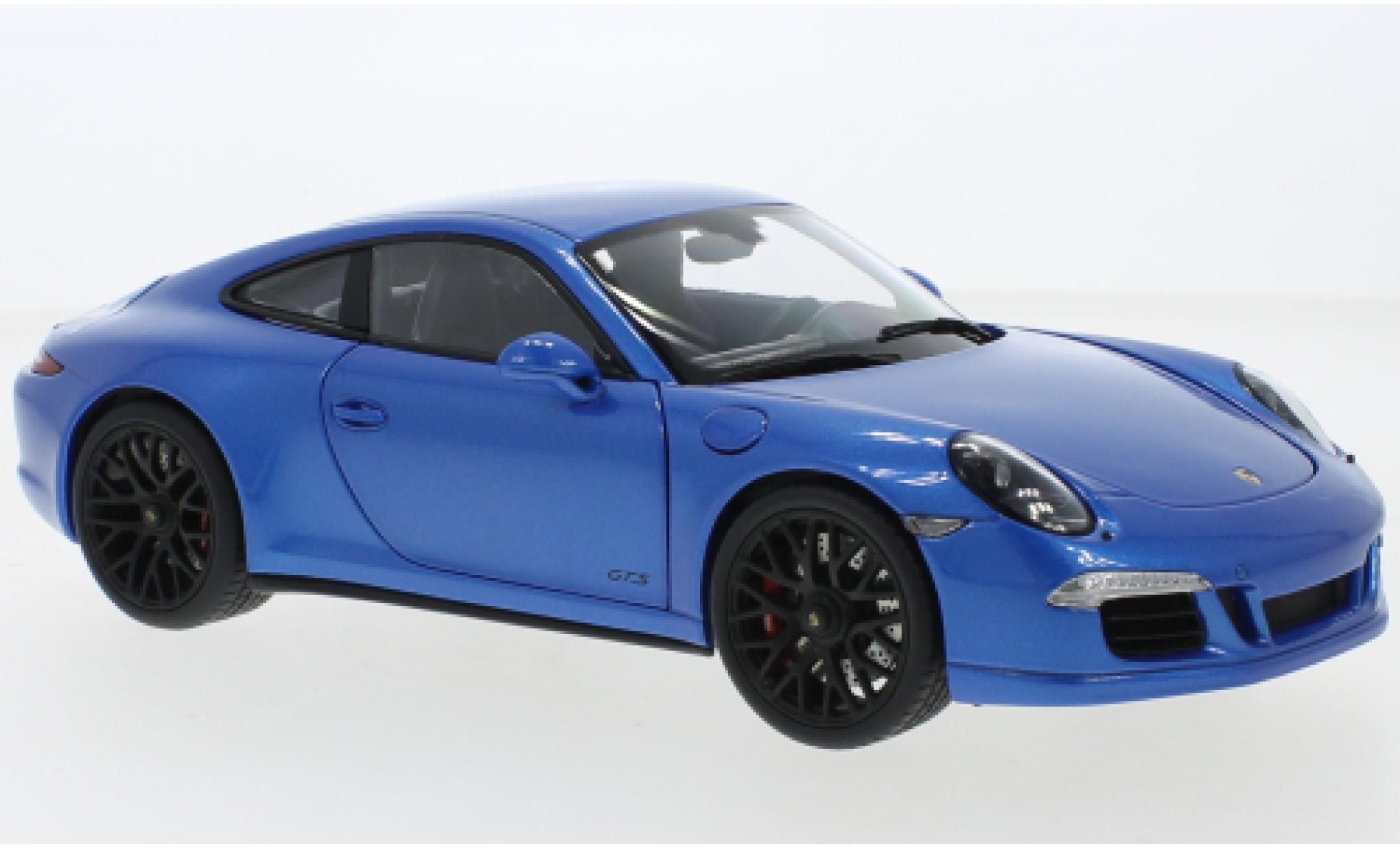 Porsche 991 GTS 1/18 Schuco 911 (.1) metallic blauw modelauto