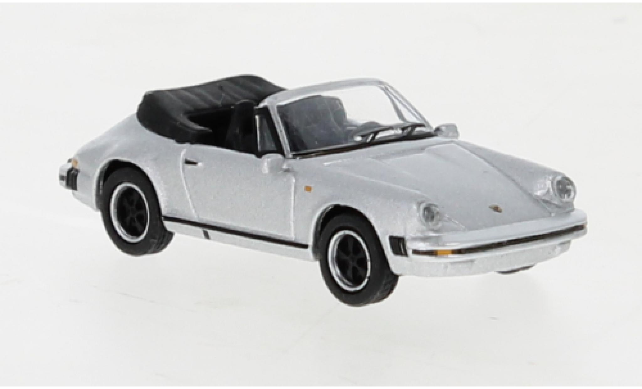 Porsche 911 1/87 Schuco Carrera 3.2 Cabriolet grijs modelauto