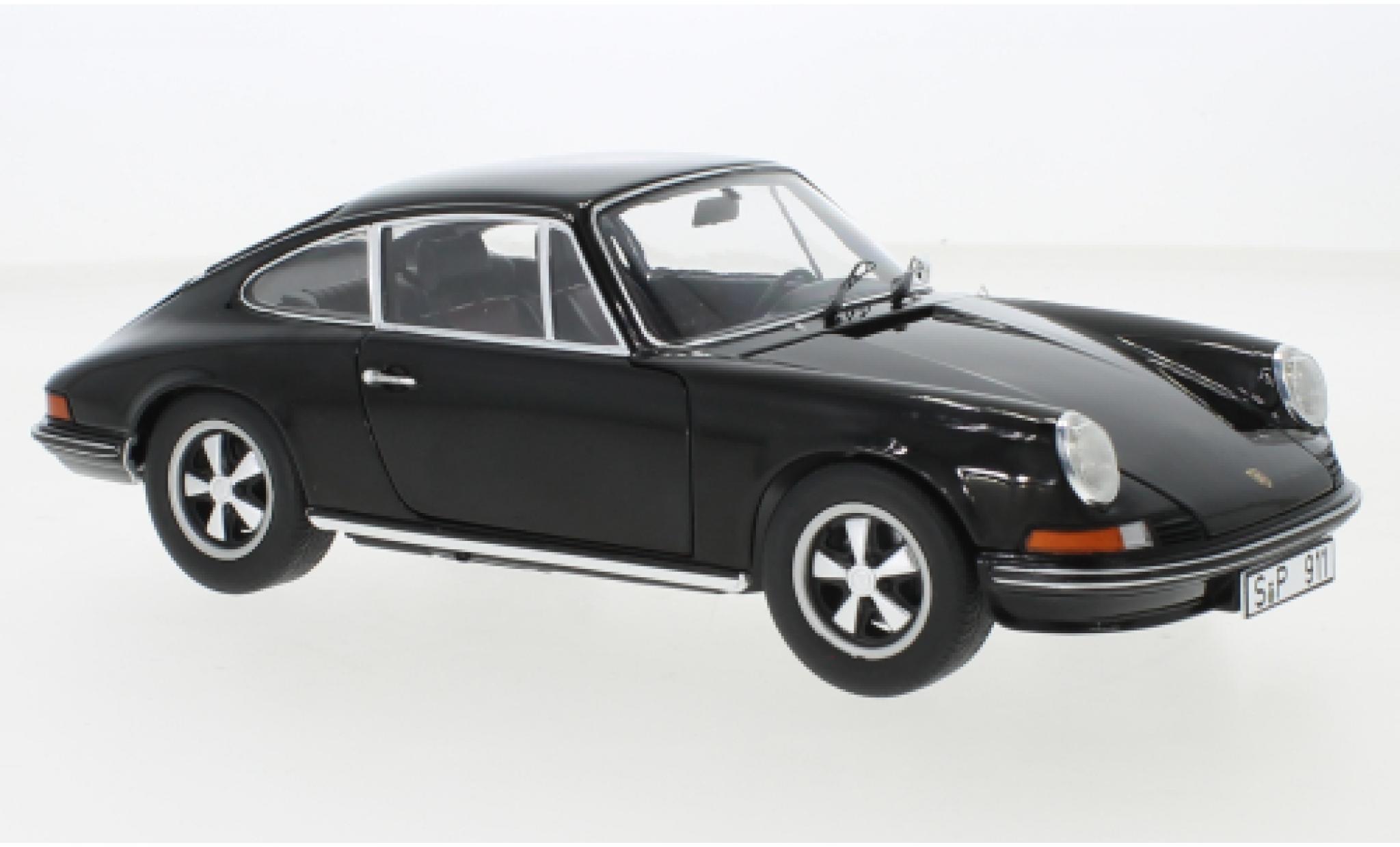 Porsche 911 1/18 Schuco S zwart 1973 modelauto