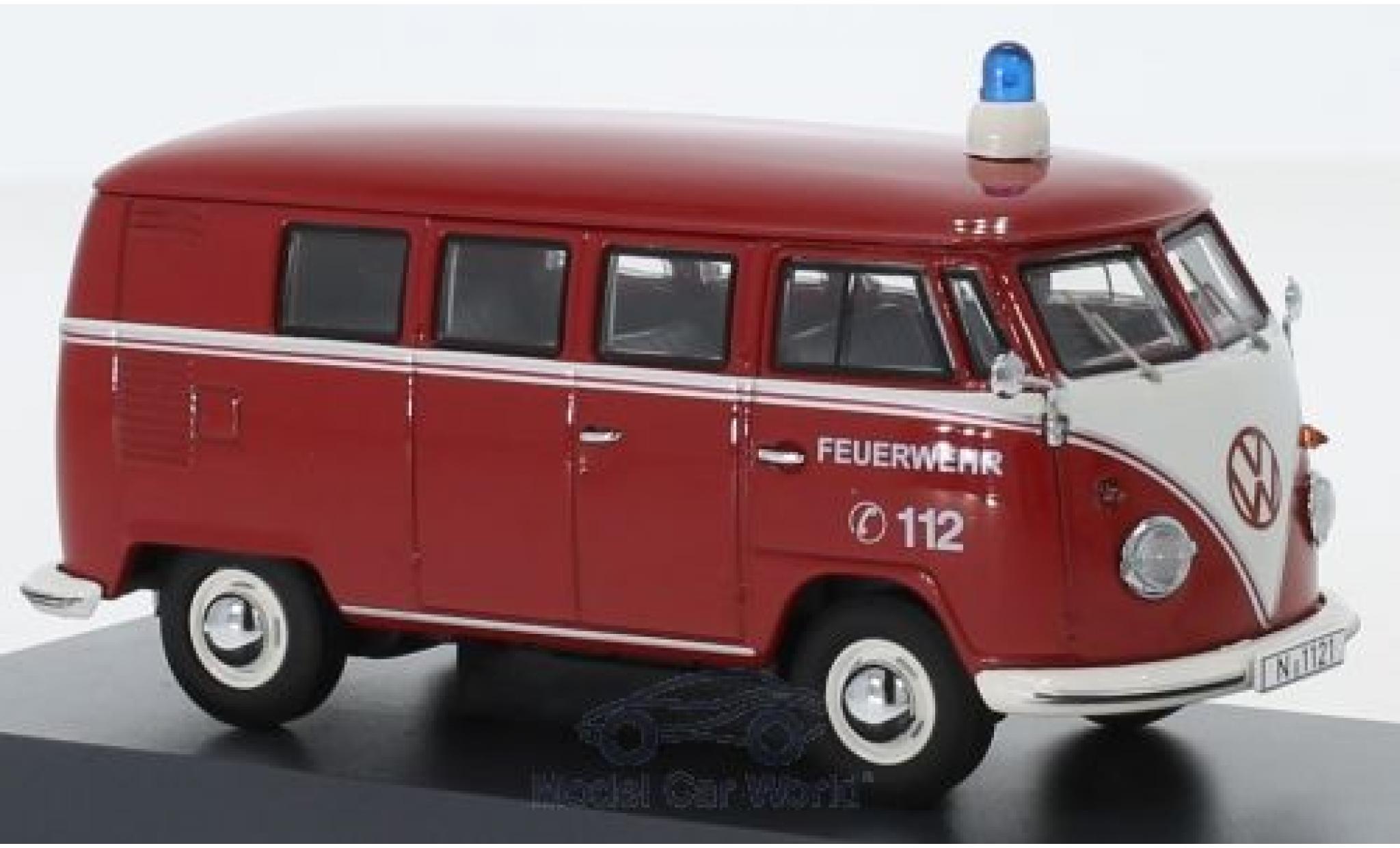 Volkswagen T1 1/43 Schuco b Bus Brandweer modelauto