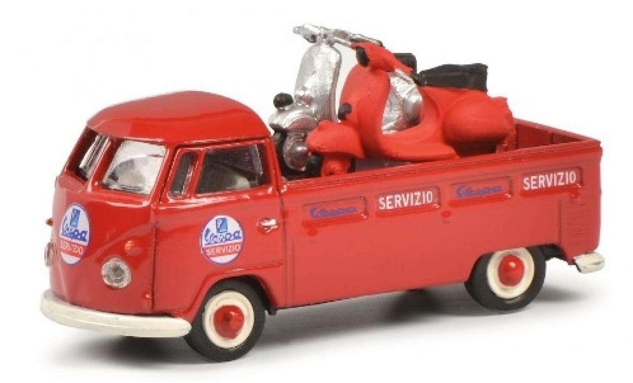 Volkswagen T1 1/87 Schuco b Pritsche Servizio Vespa avec charge modelauto