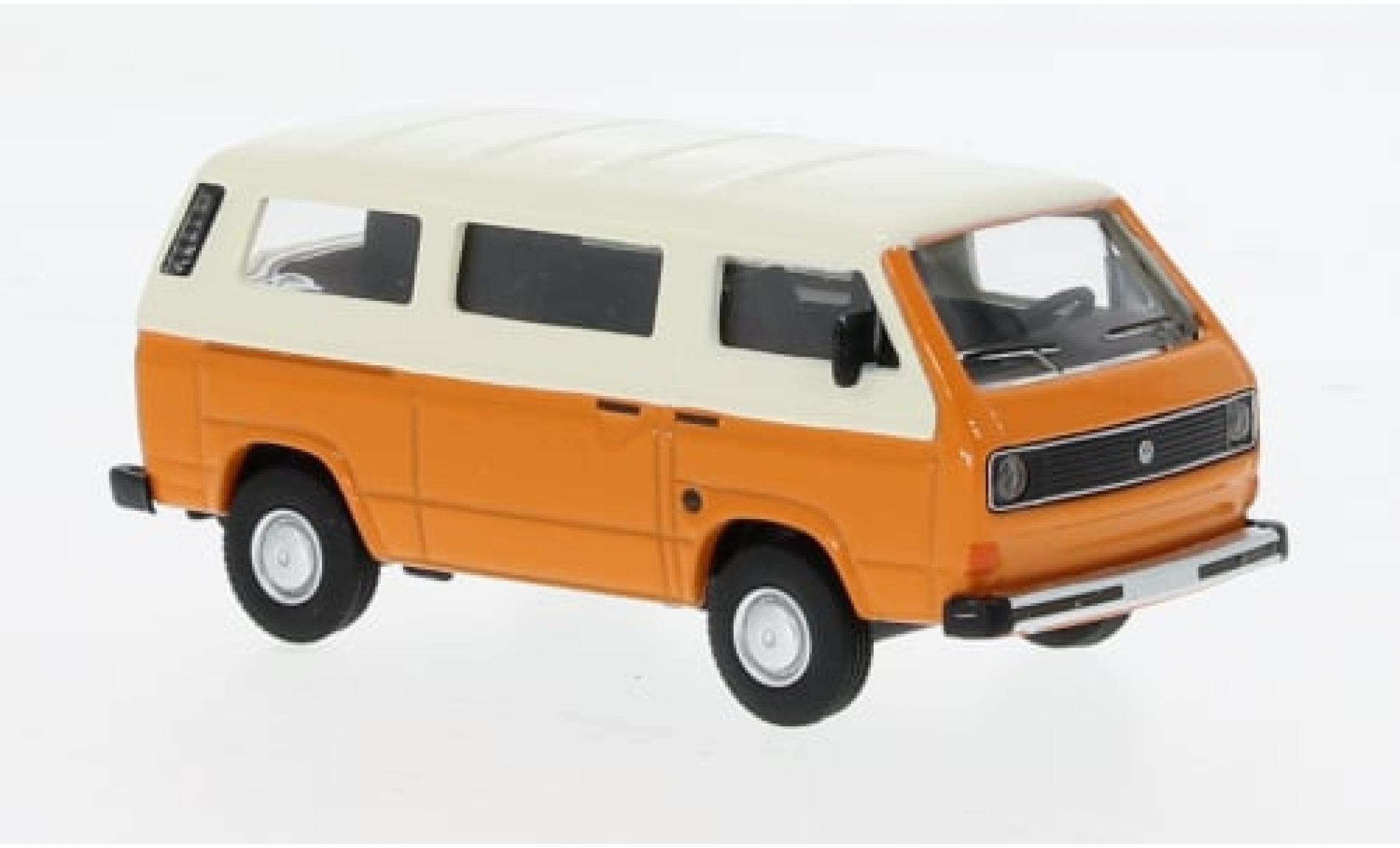 Volkswagen T3 1/64 Schuco Bus oranje/beige 1:64 modelauto