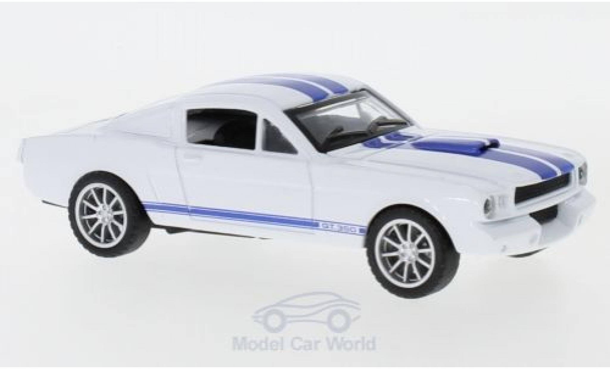 Shelby Mustang 1/43 Shelby Collectibles GT350 wit/blauw 1965 modelauto