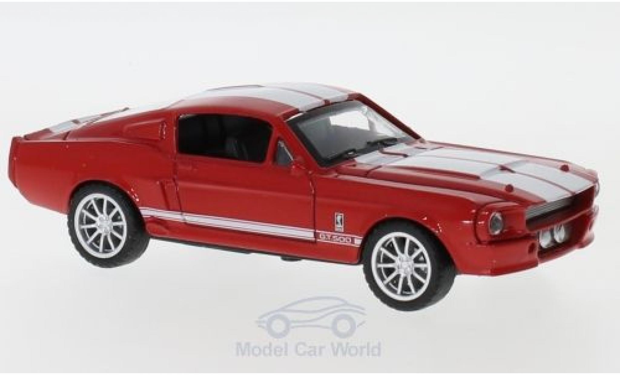 Shelby Mustang 1/43 Shelby Collectibles GT500 rood/wit 1967 modelauto