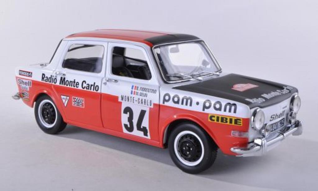 Simca 1000 1/18 Norev Rallye 2 No.34 Radio Monte Carlo Rally Monte Carlo 1973 /Gelin modelauto