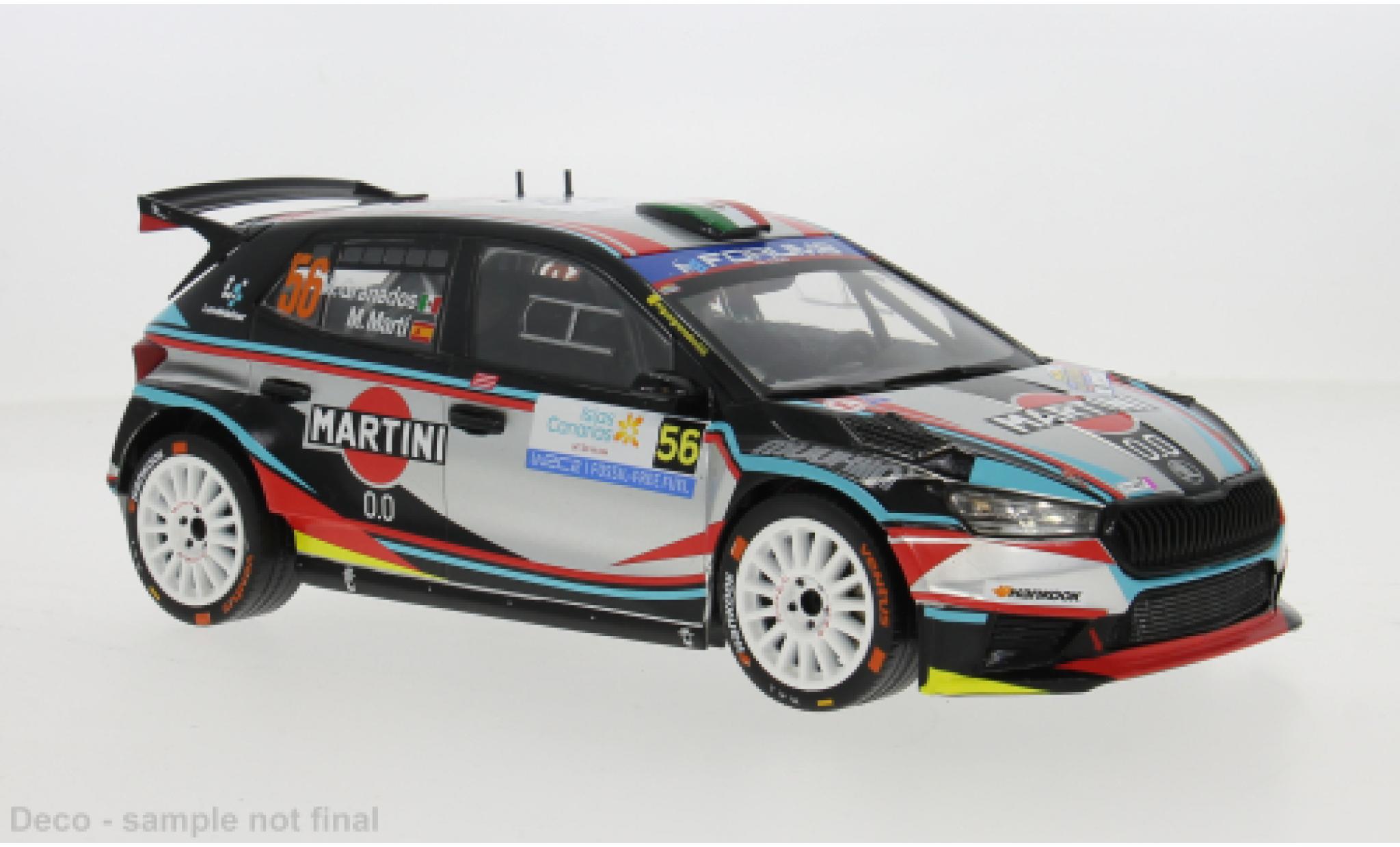 Skoda Fabia 1/18 IXO RS Rally2 Rally Islas Canaris 2025 #56 M.Granados/M.Marti 1:18 modelauto