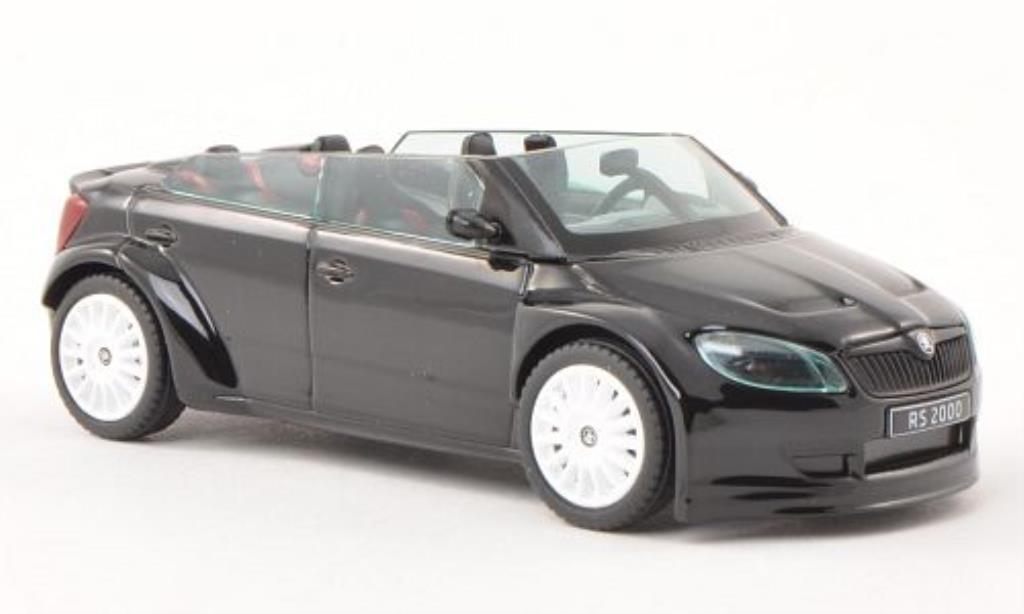 Skoda Fabia 1/43 Abrex 2000 Concept Car zwart mit witen Felgen modelauto