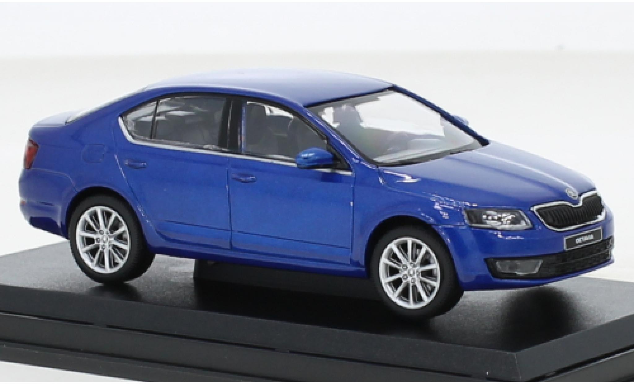 Skoda Octavia 1/43 Abrex III blauw 2012 1:43 modelauto