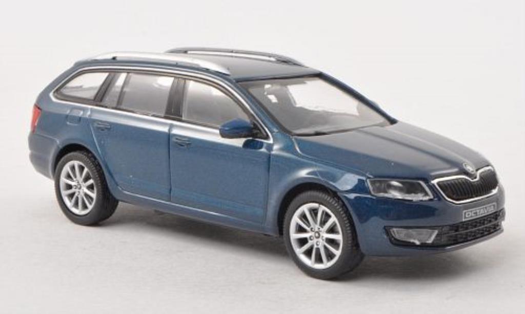 Skoda Octavia 1/43 Abrex III Combi blauw-grun 2013 modelauto