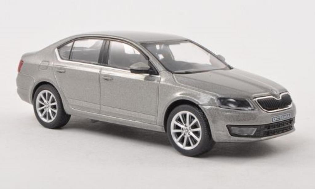Skoda Octavia 1/43 Abrex III grijs-beige 2013 modelauto