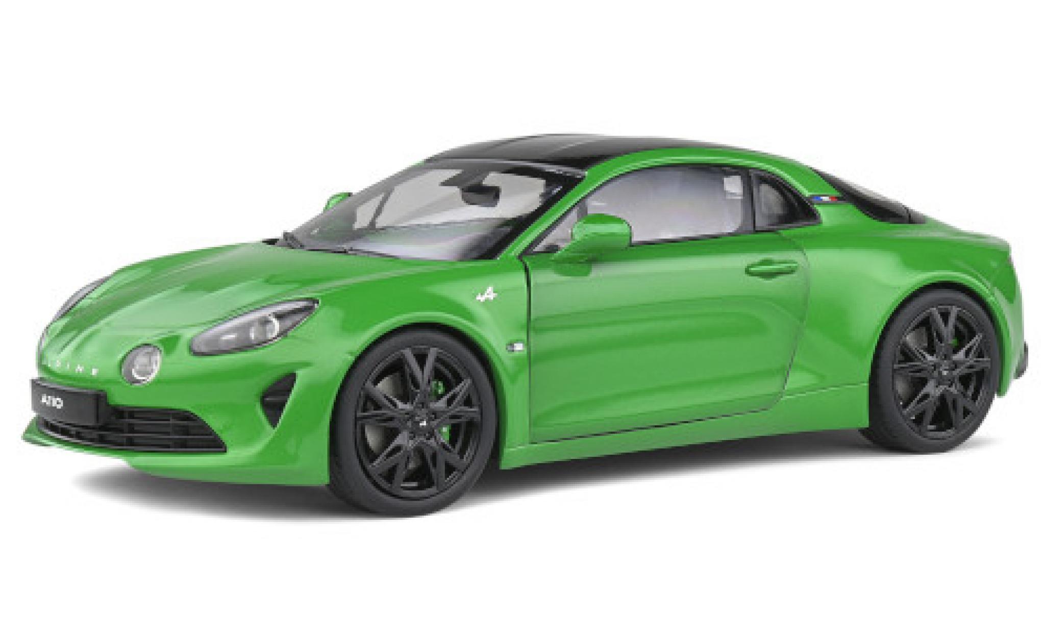 Alpine A110 1/18 Solido Pure Color Edition metallic groen 2020 modelauto
