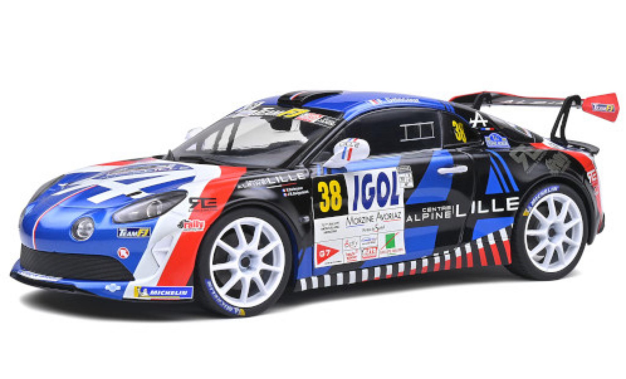 Alpine A110 1/18 Solido RGT No.38 Team FJ Rally du Mont Wit 2020 F.Delecour modelauto