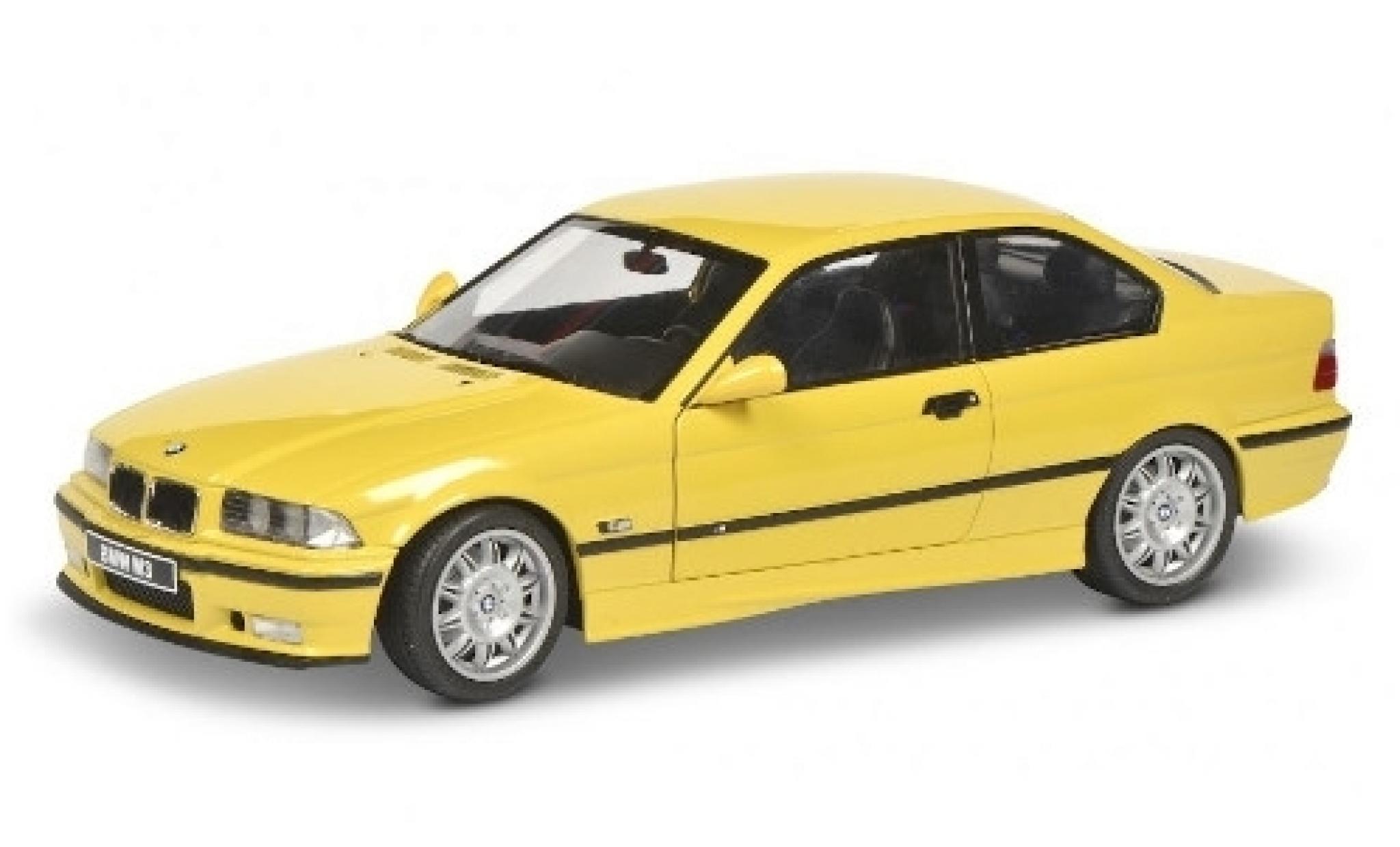 Bmw M3 1/18 Solido (E36) geel modelauto
