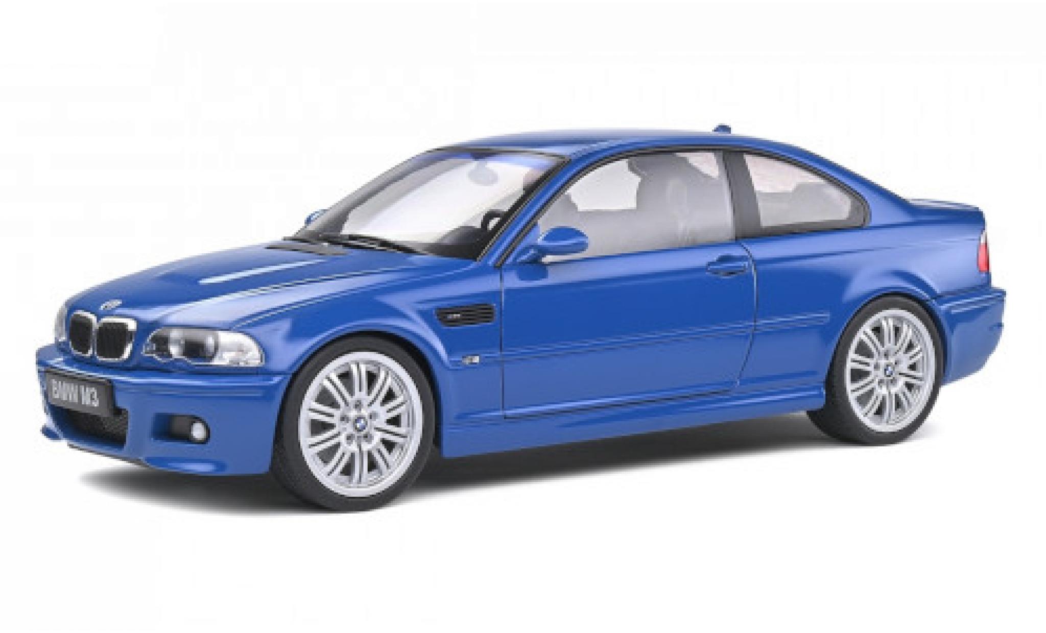 Bmw M3 1/18 Solido (E46) blauw 2000 modelauto