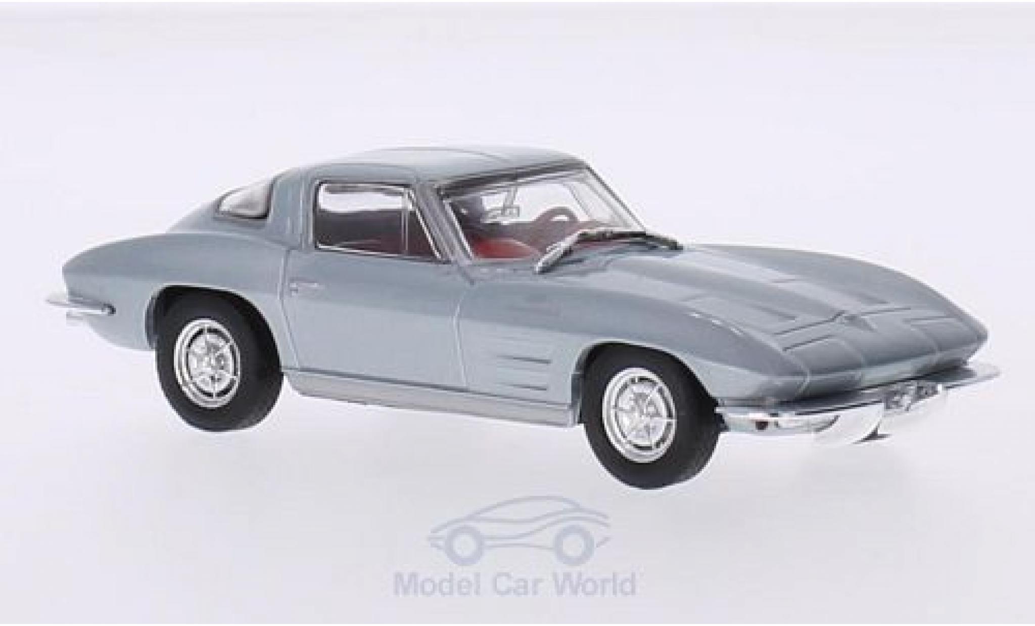 Chevrolet Corvette C2 1/43 Solido (C2) Stingray Split-Window Coupe grijs 1963 modelauto