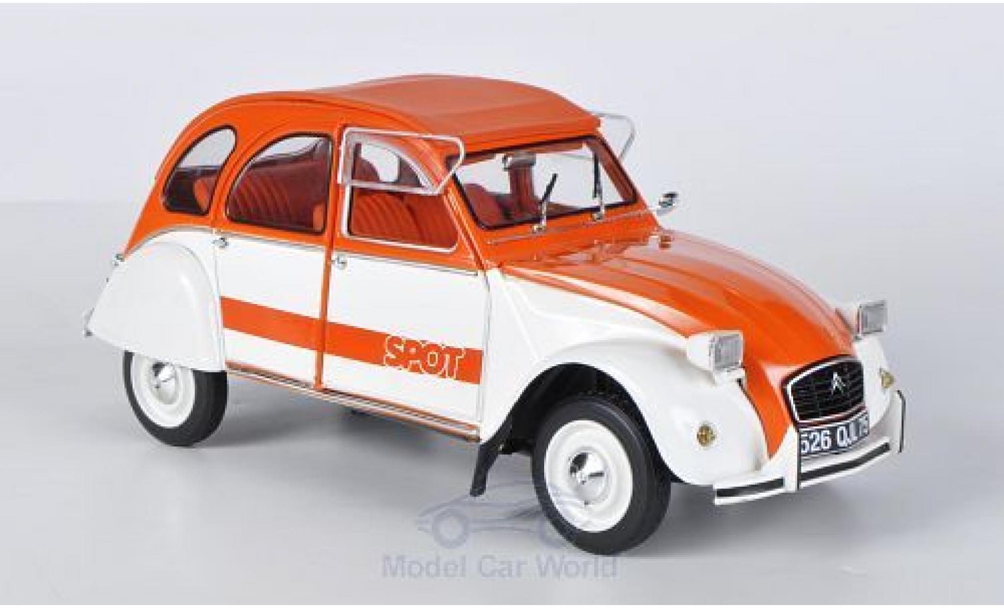 Citroen 2CV 1/18 Solido Spot oranje/wit 1976 modelauto