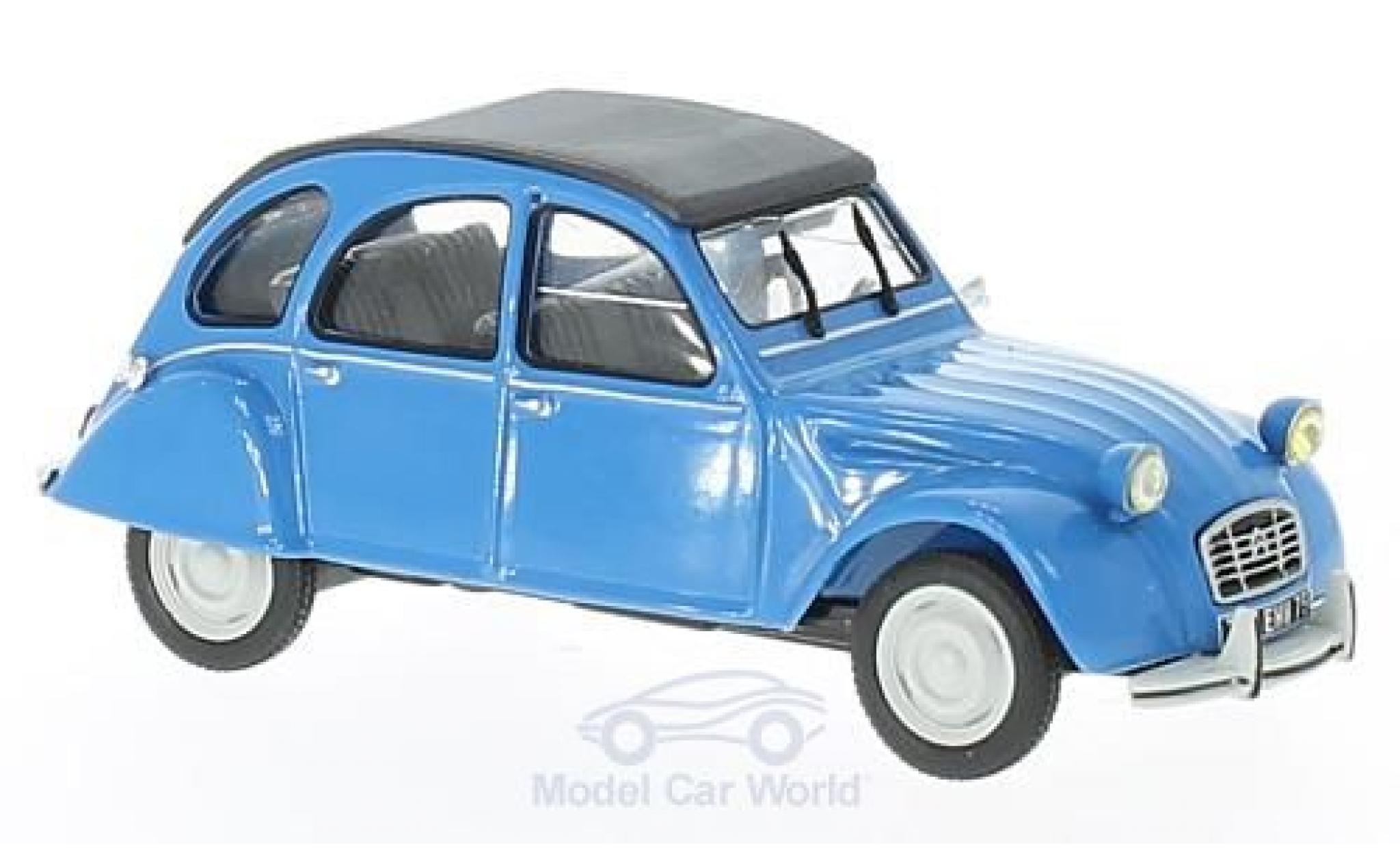 Citroen 2CV 1/43 Solido 6 blauw 1978 modelauto