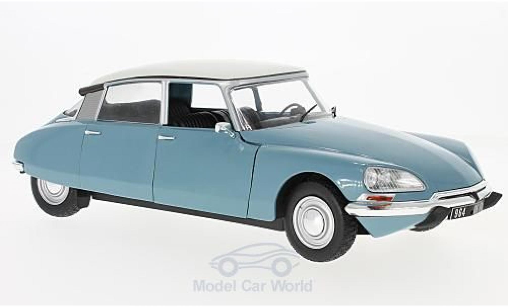 Citroen DS 19 1/18 Solido blauw/wit 1972 modelauto