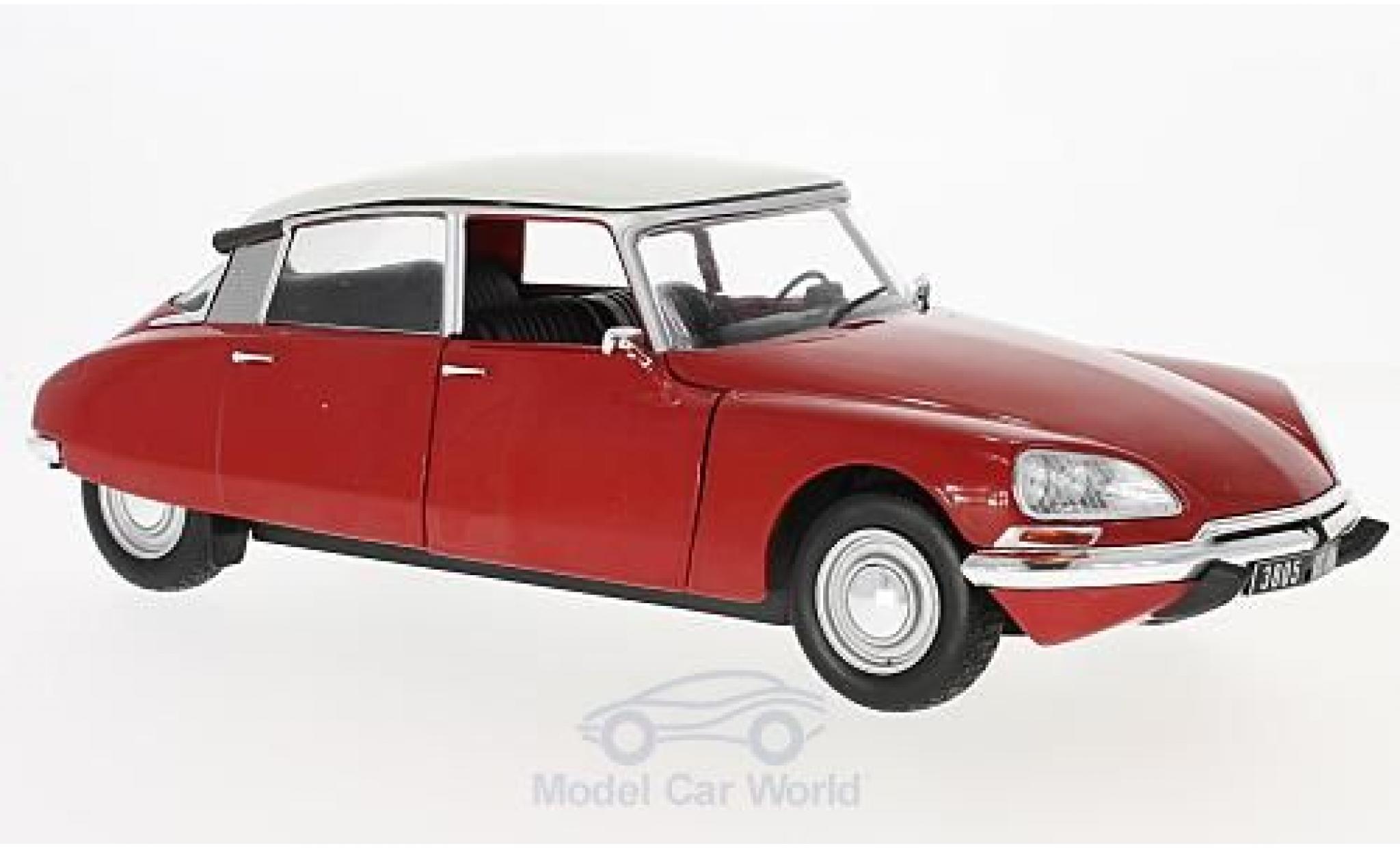 Citroen DS 19 1/18 Solido rood/wit 1972 modelauto