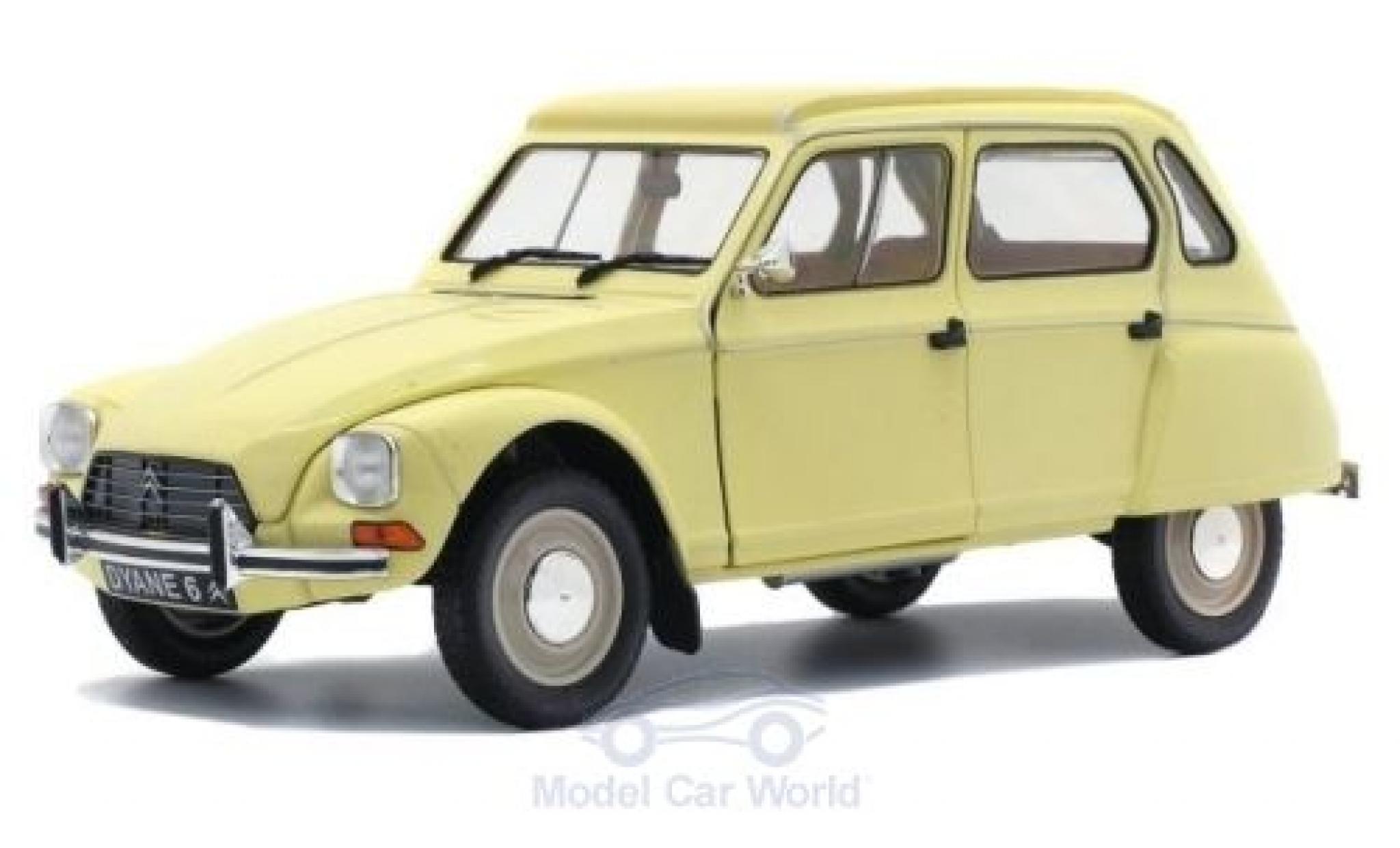 Citroen Dyane 1/18 Solido 6 geel 1967 modelauto
