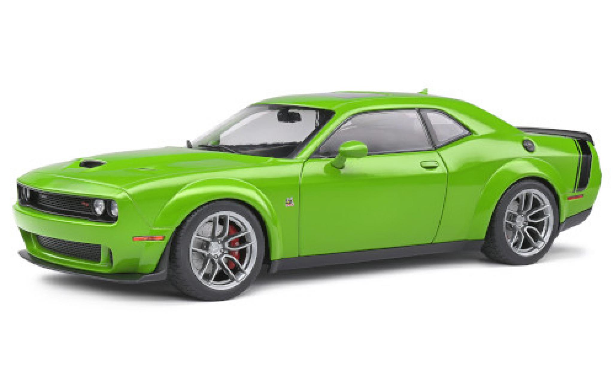 Dodge Challenger 1/18 Solido R/T Scat Pack groen/zwart 2020 modelauto