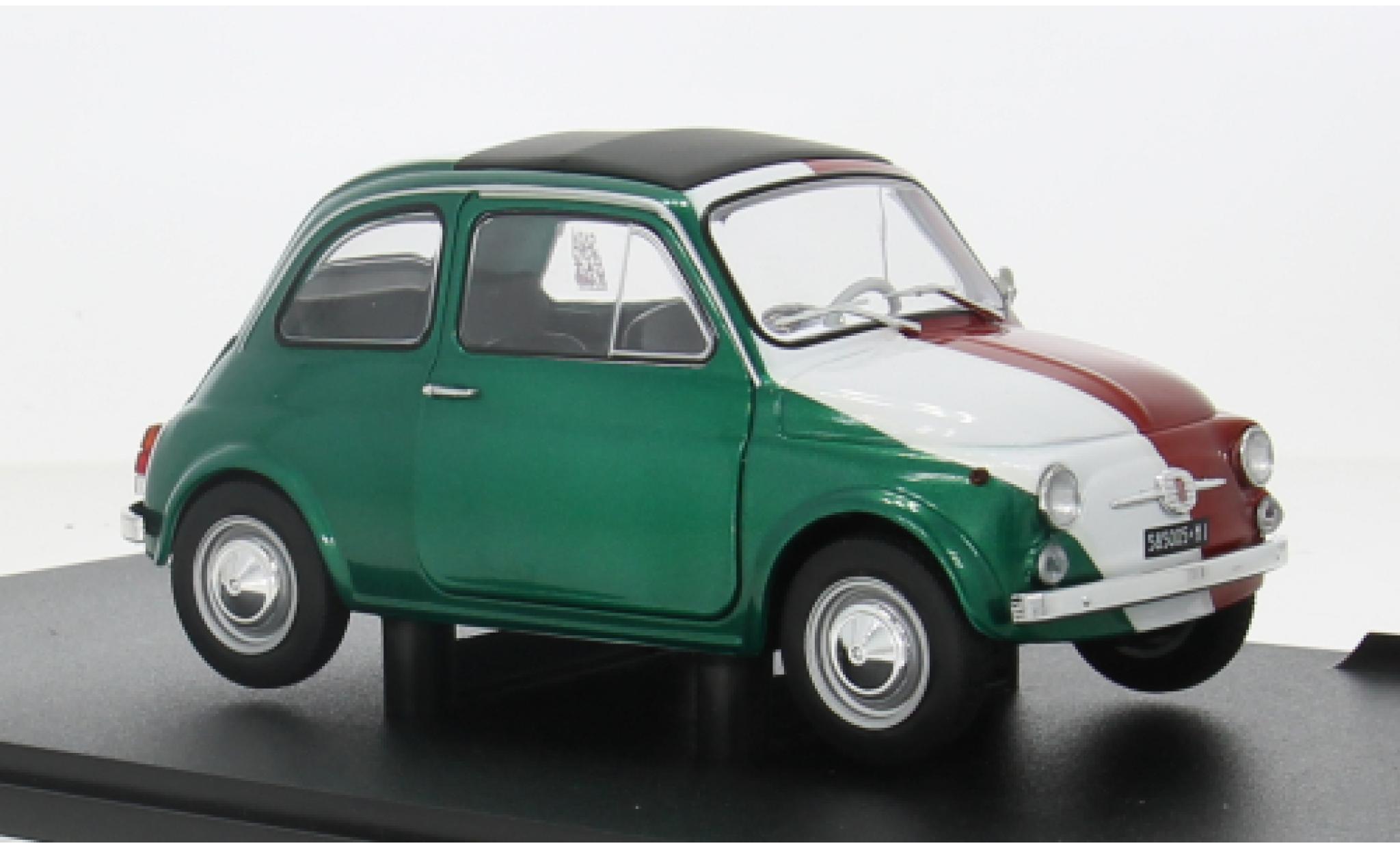 Fiat 500 1/18 Solido rood/Dekor 1965 1:18 modelauto