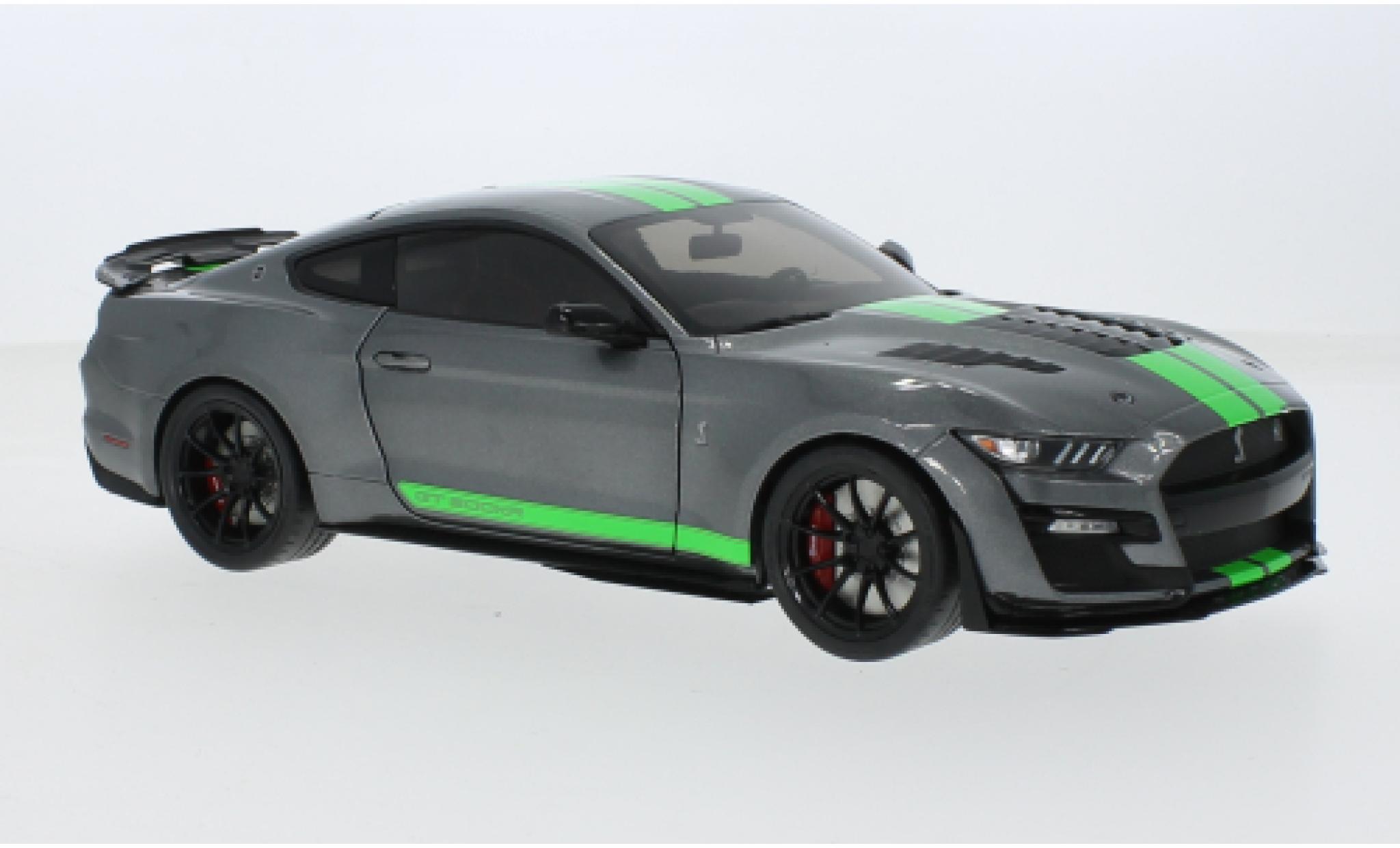 Shelby GT 500 1/18 Solido Ford Mustang KR metallic grijs/groen 2020 1:18 modelauto