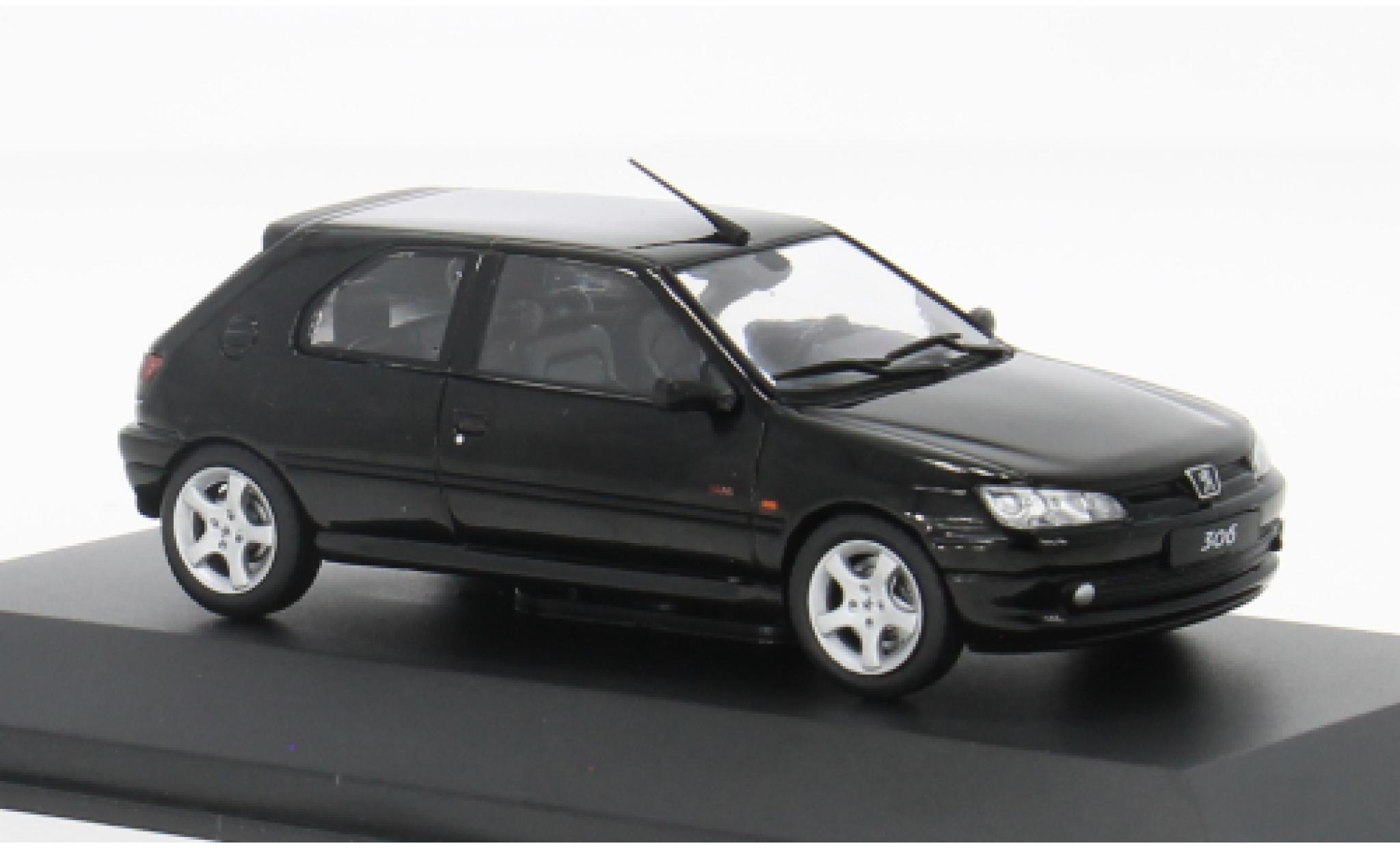 Peugeot 306 1/43 Solido S16 zwart 1:43 modelauto