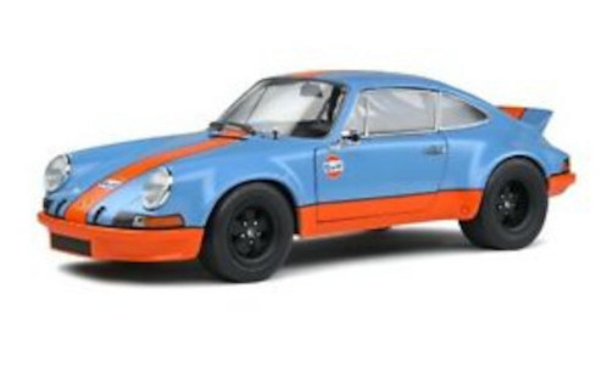 Porsche 911 1/18 Solido RSR blauw/oranje Gulf 1973 modelauto