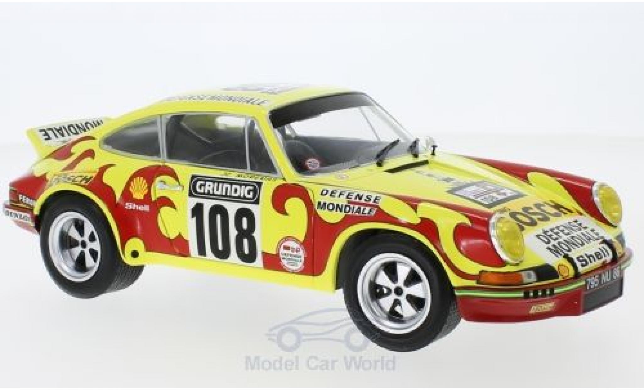 Porsche 911 1/18 Solido RSR No.108 Sonauto Tour de France Auto 1973 C.Ballot-Lena/J.C.Morenas modelauto
