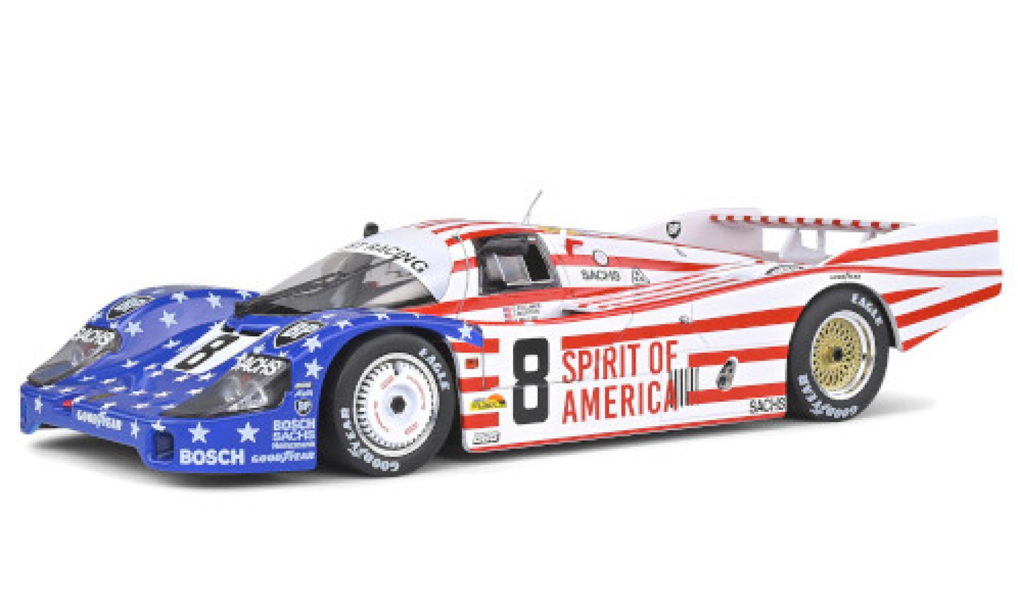 Porsche 956 1986 1/18 Solido LH RHD No.8 Joest Racing Spirit of America 24h Le Mans 1986 G.Follmer/J.Morton/K.Miller modelauto