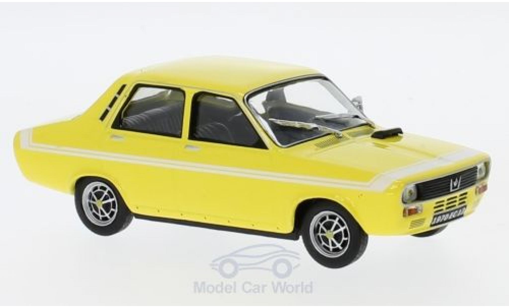 Renault 12 Gordini 1/43 Solido Gordini geel 1970 modelauto