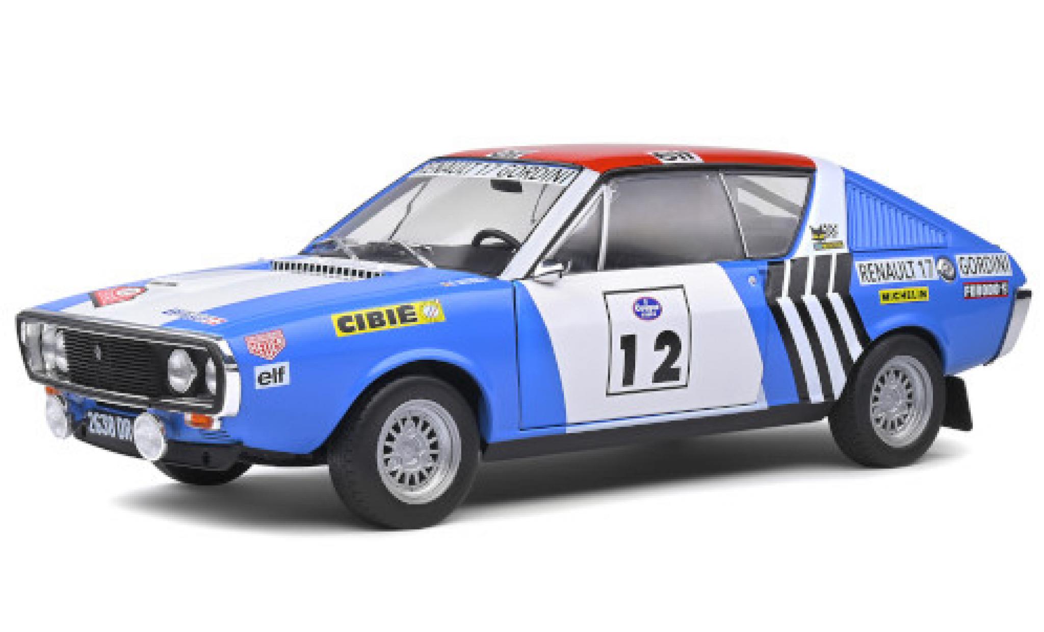 Renault 17 1/18 Solido Gordini No.12 Rallye WM Rallye Press on Regardless 1974 J-L.Therier/C.Delferier modelauto