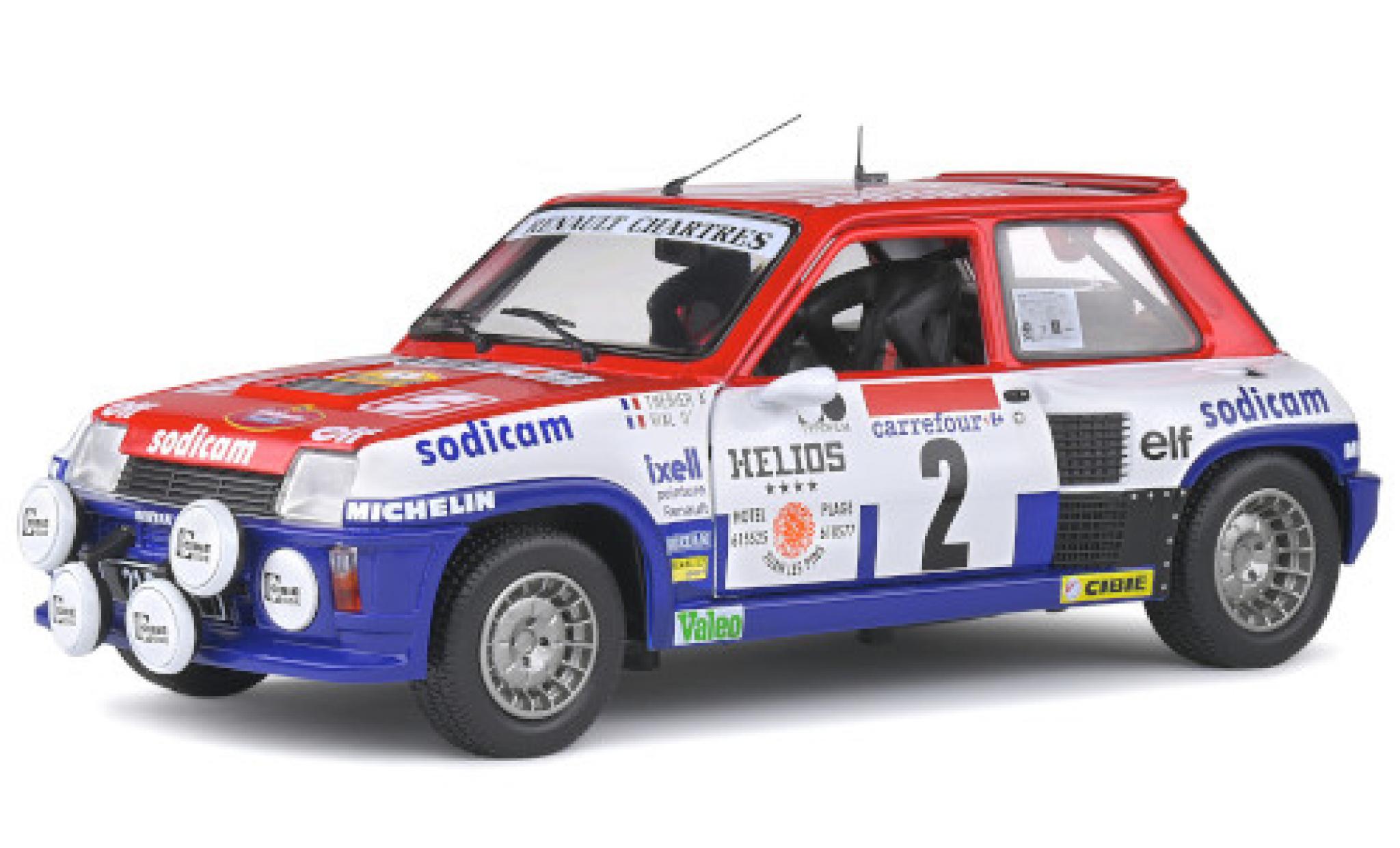 Renault 5 1/18 Solido Turbo No.2 Team Galtier Sodicam Rallye EM Rallye Antibes 1983 y compris les Decals J-L.Therier/M.Vial modelauto
