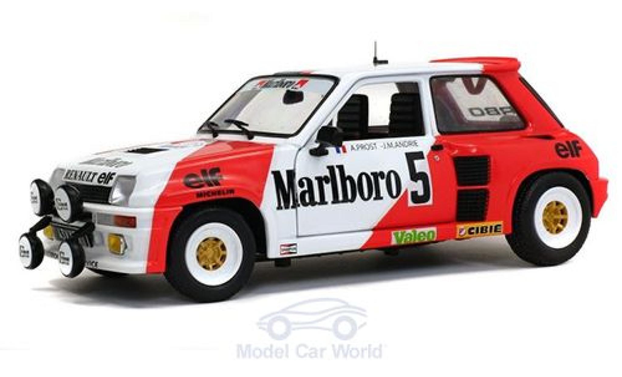 Renault 5 1/18 Solido Turbo No. Marlboro Rallye du Var 1982 mit Decals A.Prost/J-M.Andrie modelauto