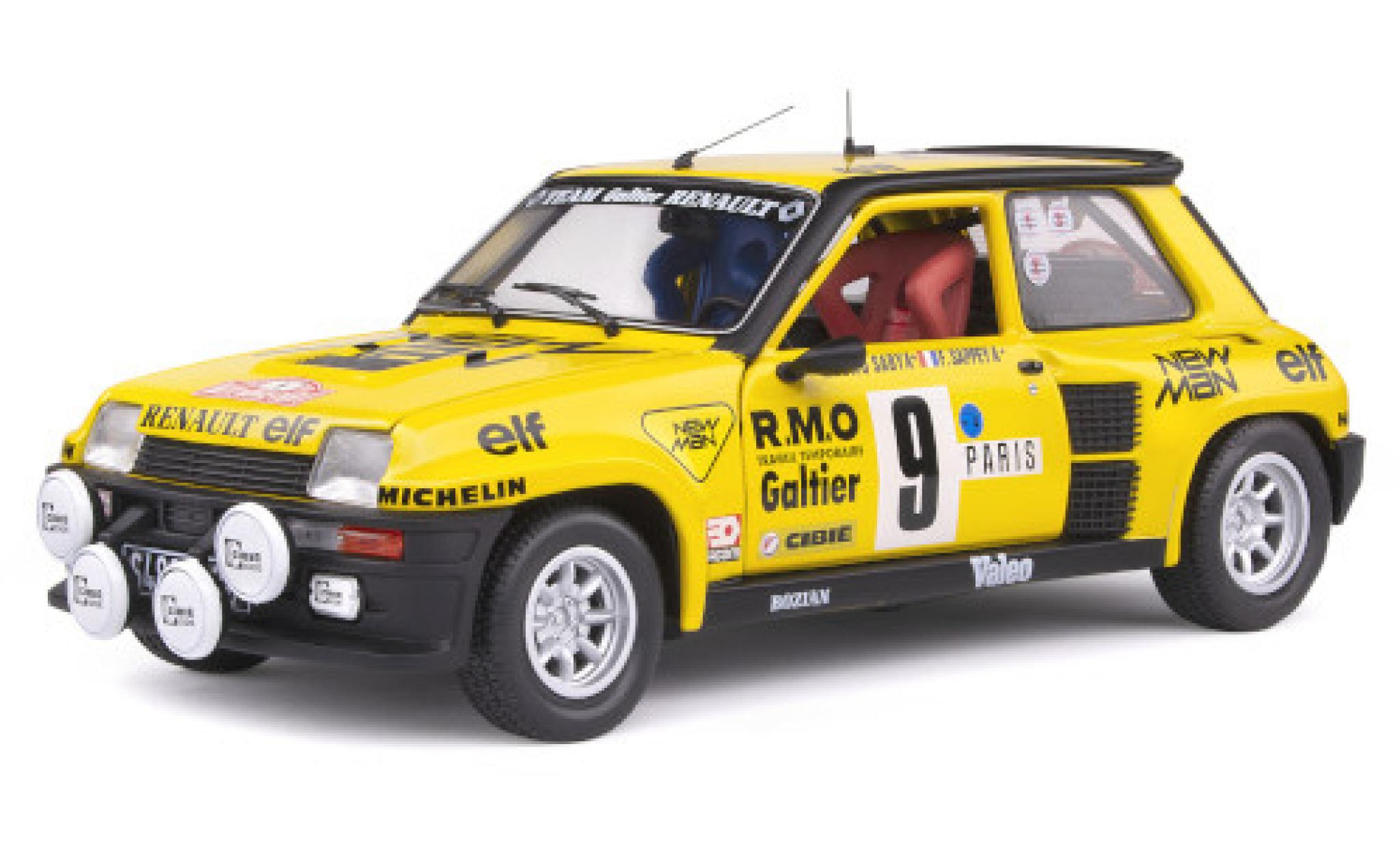 Renault 5 1/18 Solido Turbo No.9 Team Galtier New Man Rallye WM Rallye Monte Carlo 1982 B.Saby/F.Sappey modelauto