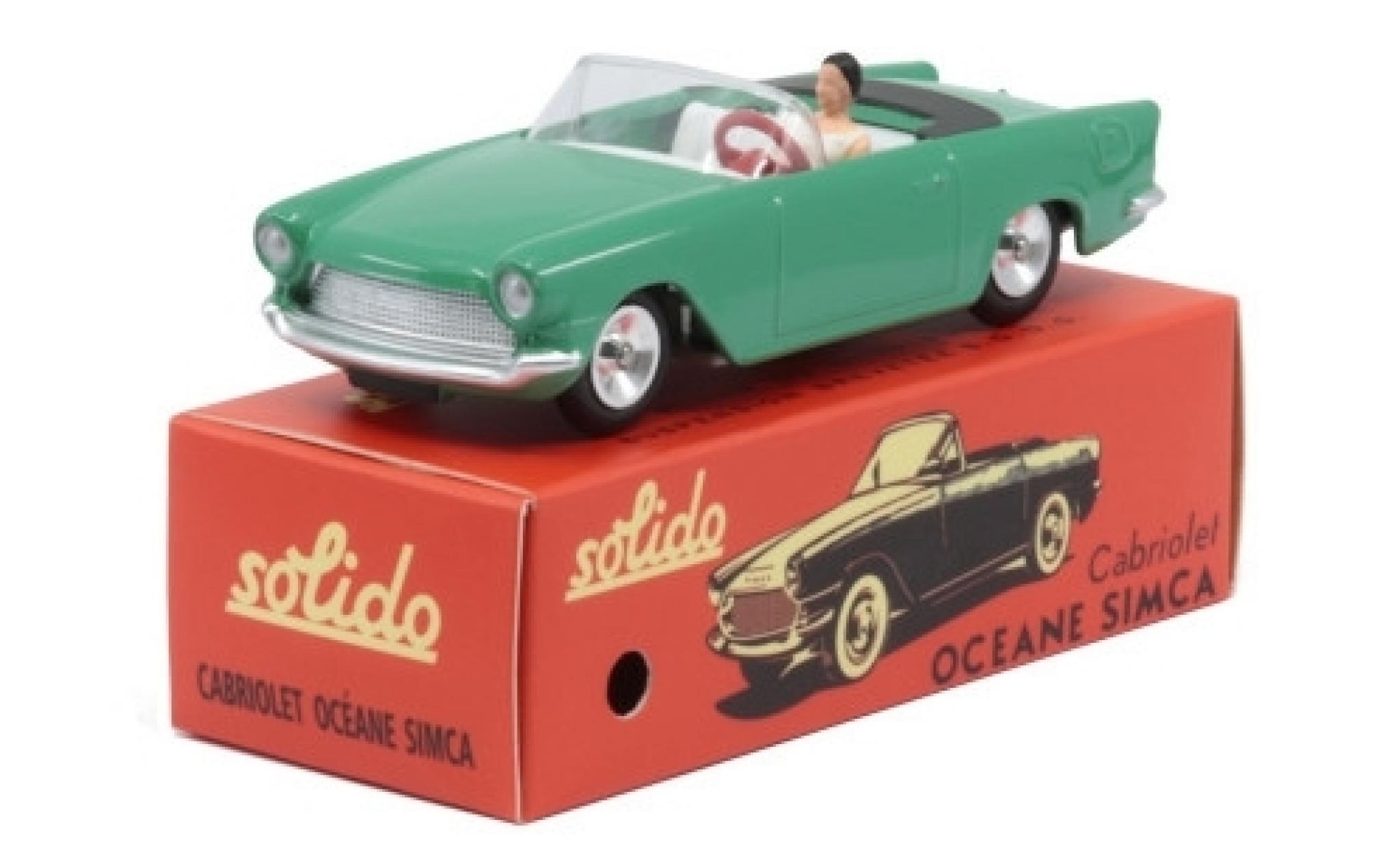 Simca Oceane 1/43 Solido Cabriolet groen 1960 modelauto