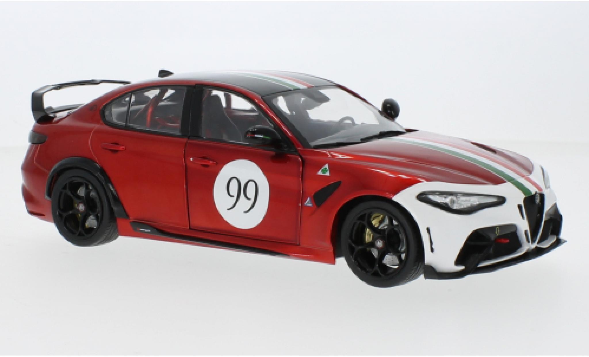 Alfa Romeo Giulia 1/18 Solido GTAM metallic rood 2022 modelauto